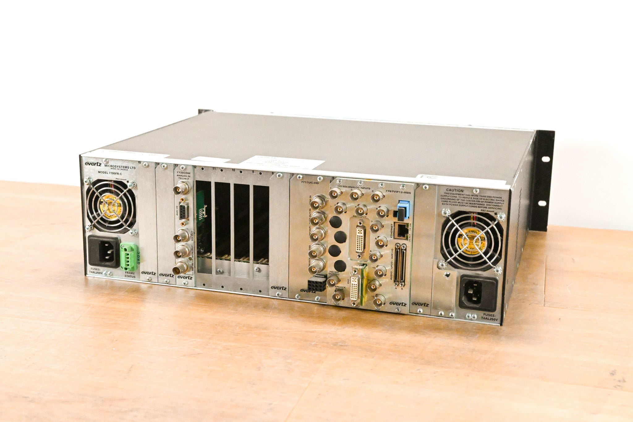 Evertz 7700FR-C MultiFrame Chassis with Cards