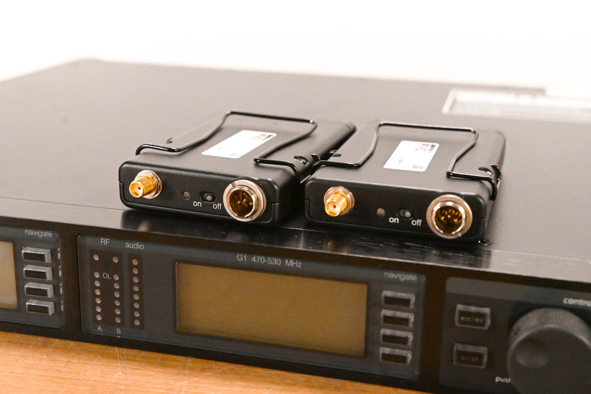 Shure UR4D+ Dual Wireless Receiver with two UR1 Bodypacks - G1 Band