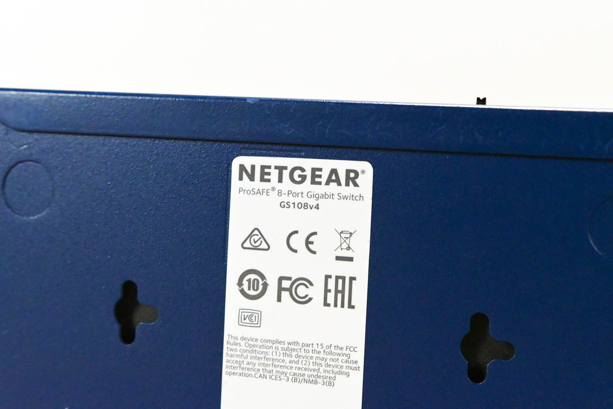 NETGEAR GS108 v4 8-Port Gigabit Unmanaged Switch (NO POWER SUPPLY)