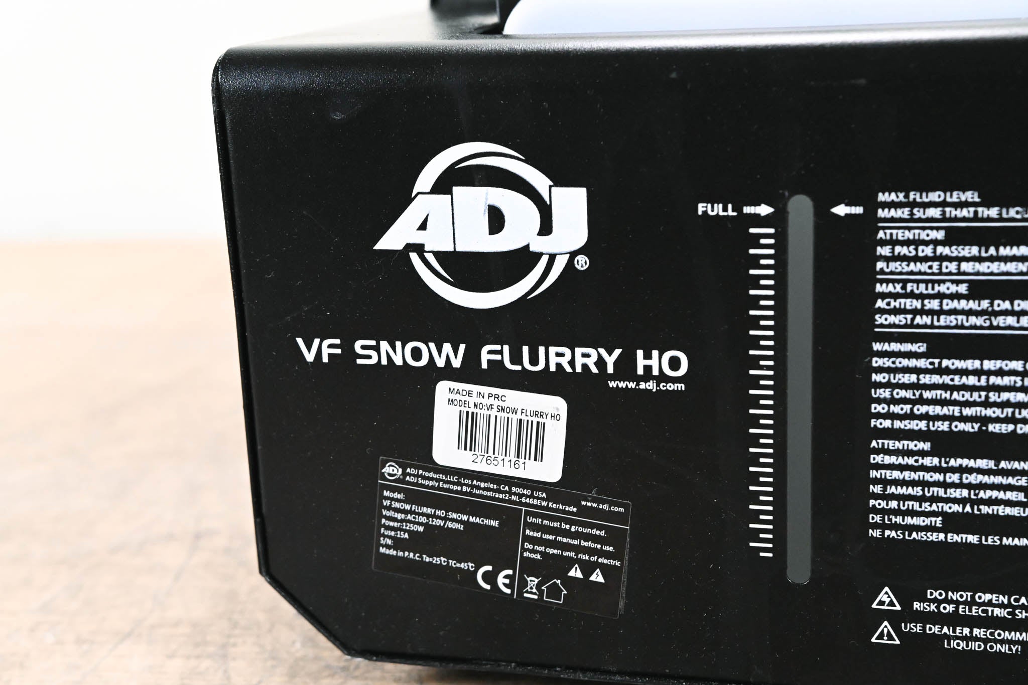 ADJ VF Snow Flurry HO 1250W Snow Machine