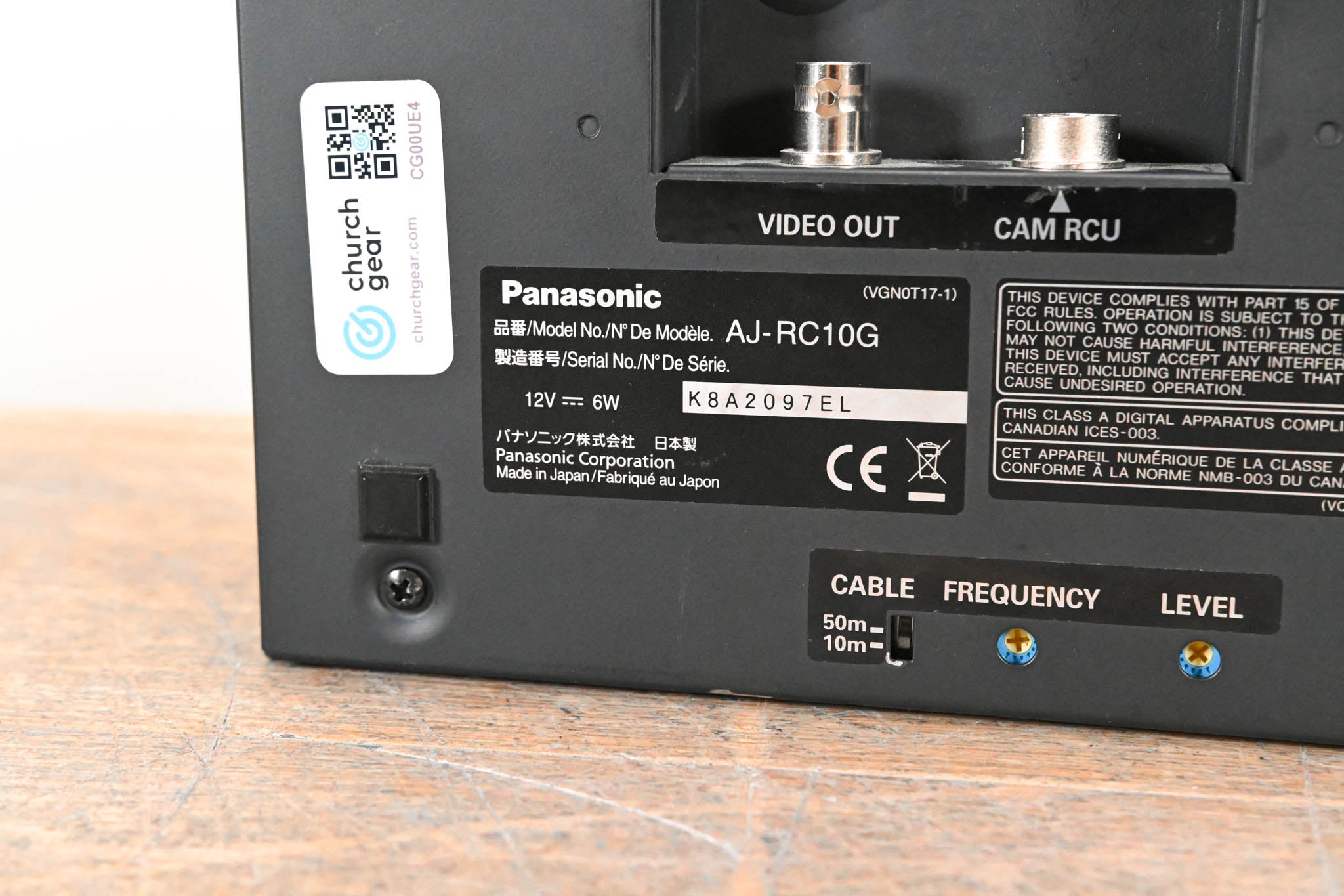 Panasonic AJ-RC10G Remote Control Unit