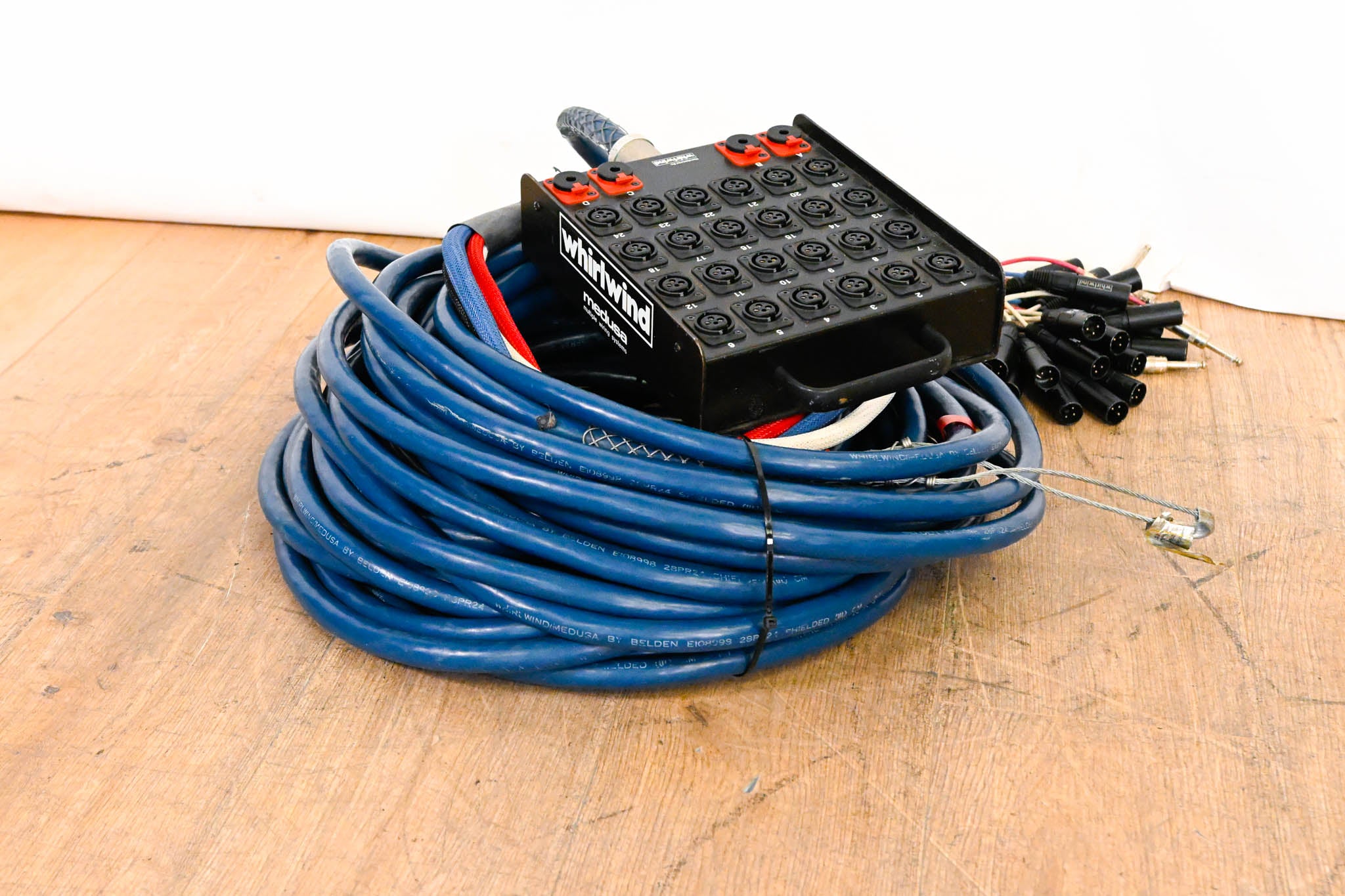Whirlwind Medusa 24x4 XLR Stage Box to Fanout Snake - 100ft