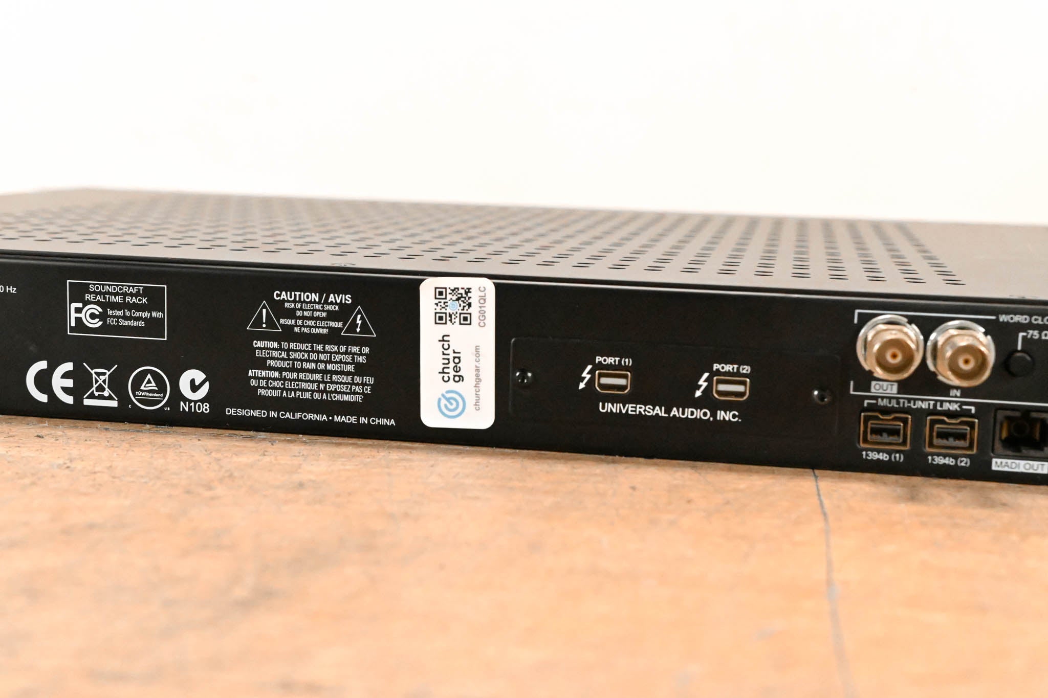 Soundcraft Realtime Rack UAD Plug-In Processing Unit