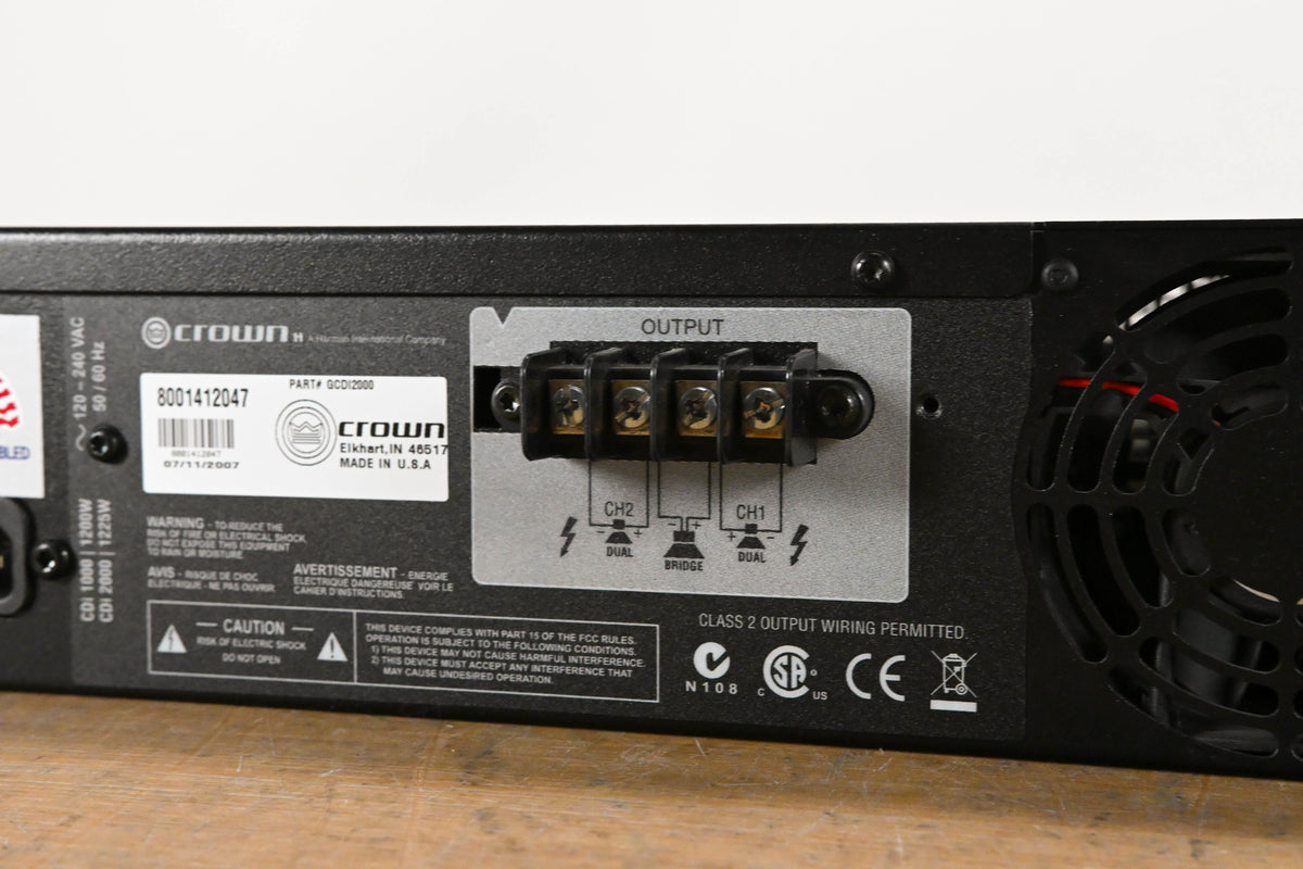 Crown CDi 2000 2-Channel 800W 70V Power Amplifier