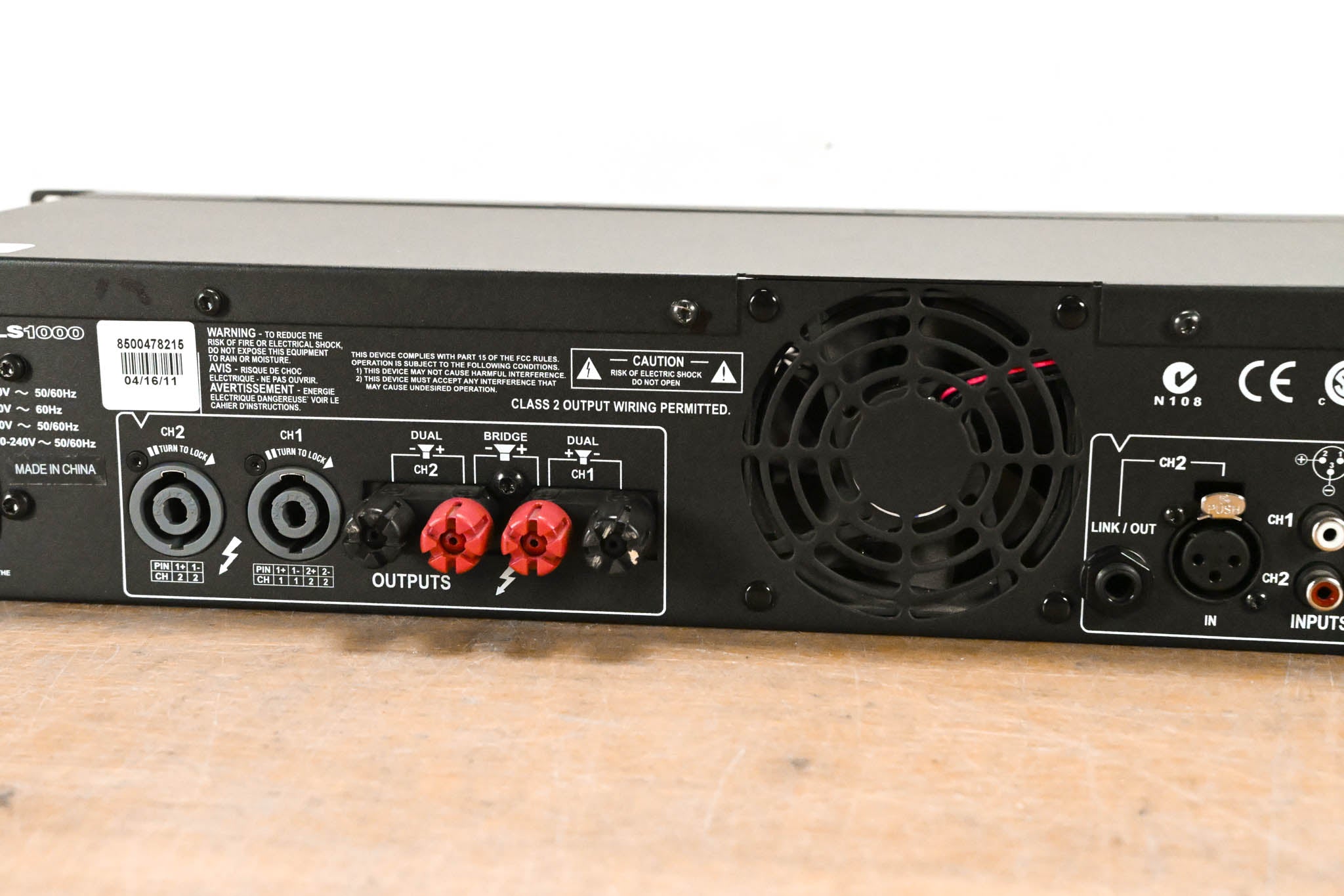 Crown XLS 1000 Two-Channel, 350W @ 4Ω Power Amplifier