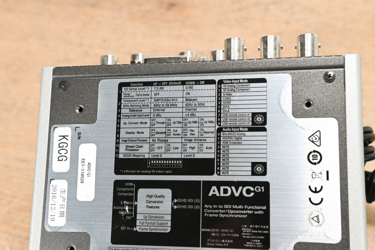 Grass Valley ADVC G1 Any-In to SDI Converter/Upconverter with Frame Sync