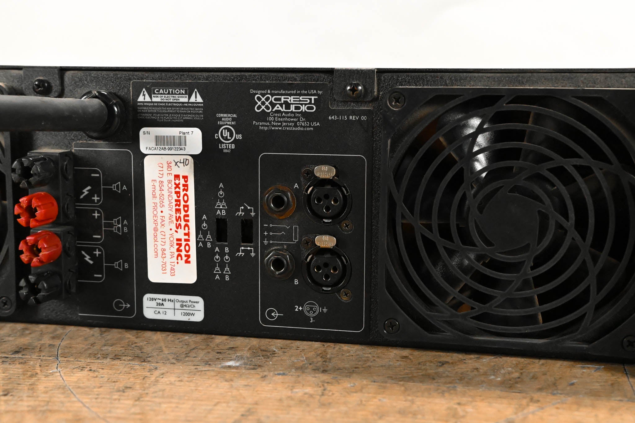 Crest Audio CA12 2-Channel Power Amplifier