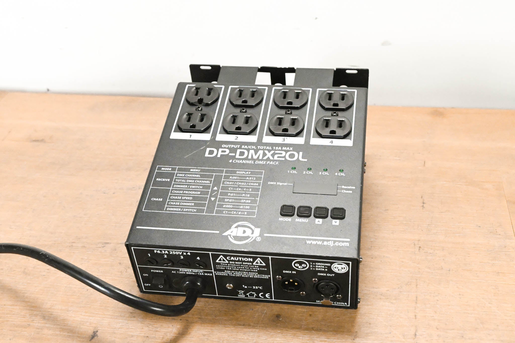 American DJ DP-DMX20L Four-Channel DMX Dimmer Pack