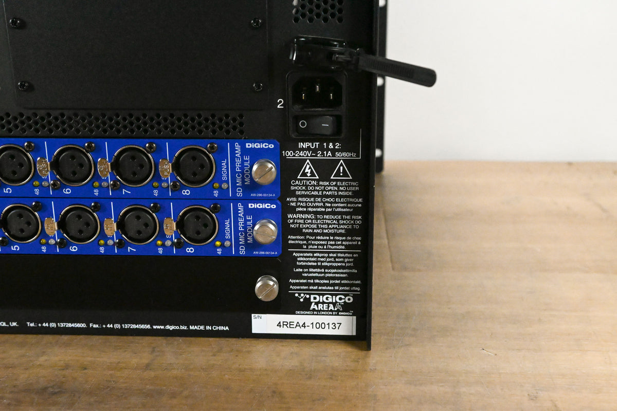 DiGiCo 4REA4 Audio Processing Engine w/ 2x 8-Ch SD Mic Preamp Modules