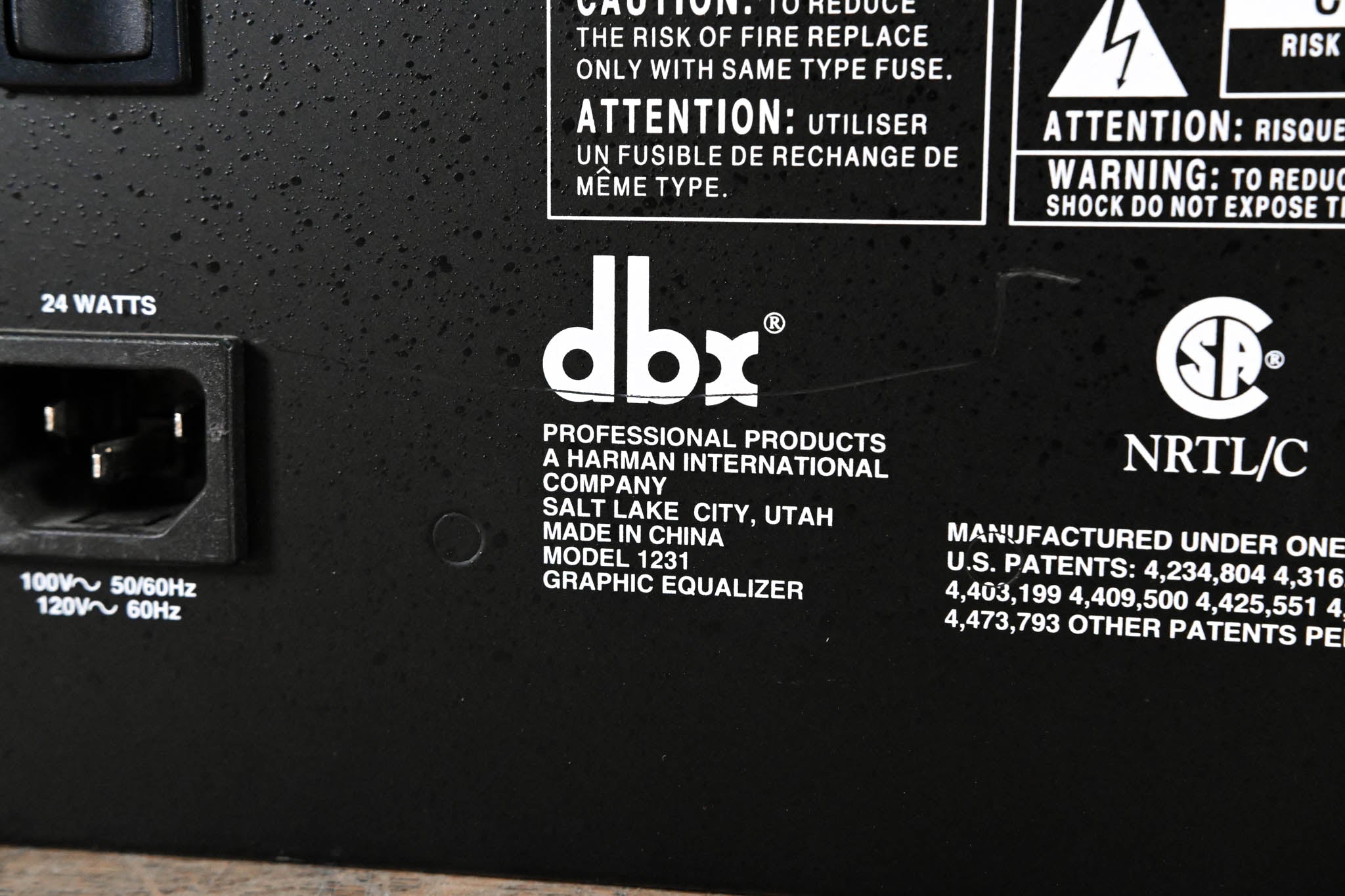 dbx 1231 Dual-Channel 31-Band Graphic Equalizer