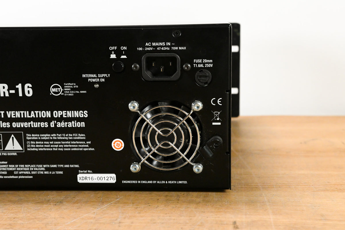 Allen & Heath xDR-16 16-Input/8-Output Expander for iLive Mixing Systems