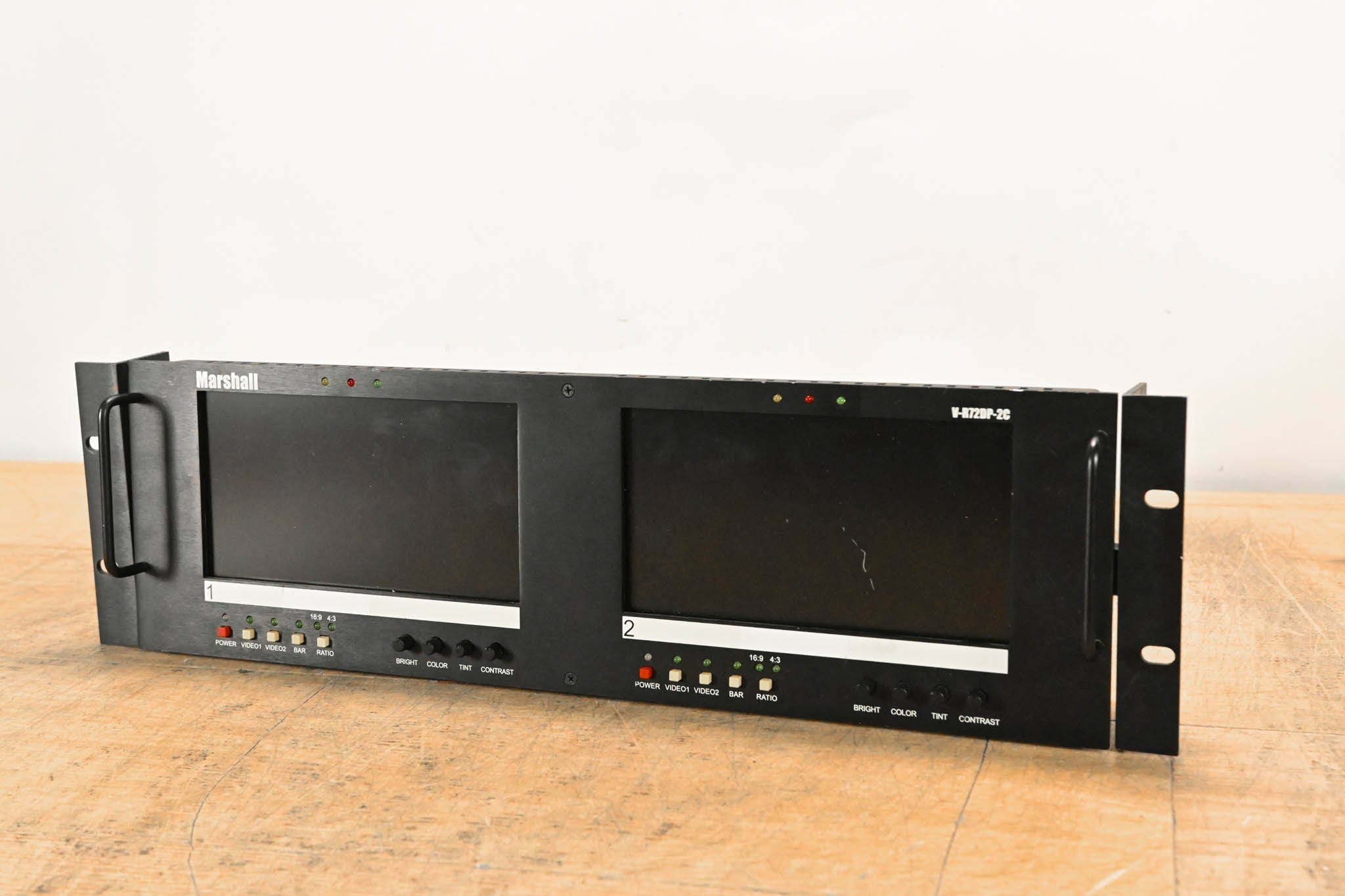 Marshall V-R72DP-2C Dual 7" Rackmount LCD Monitors (NO POWER SUPPLY)