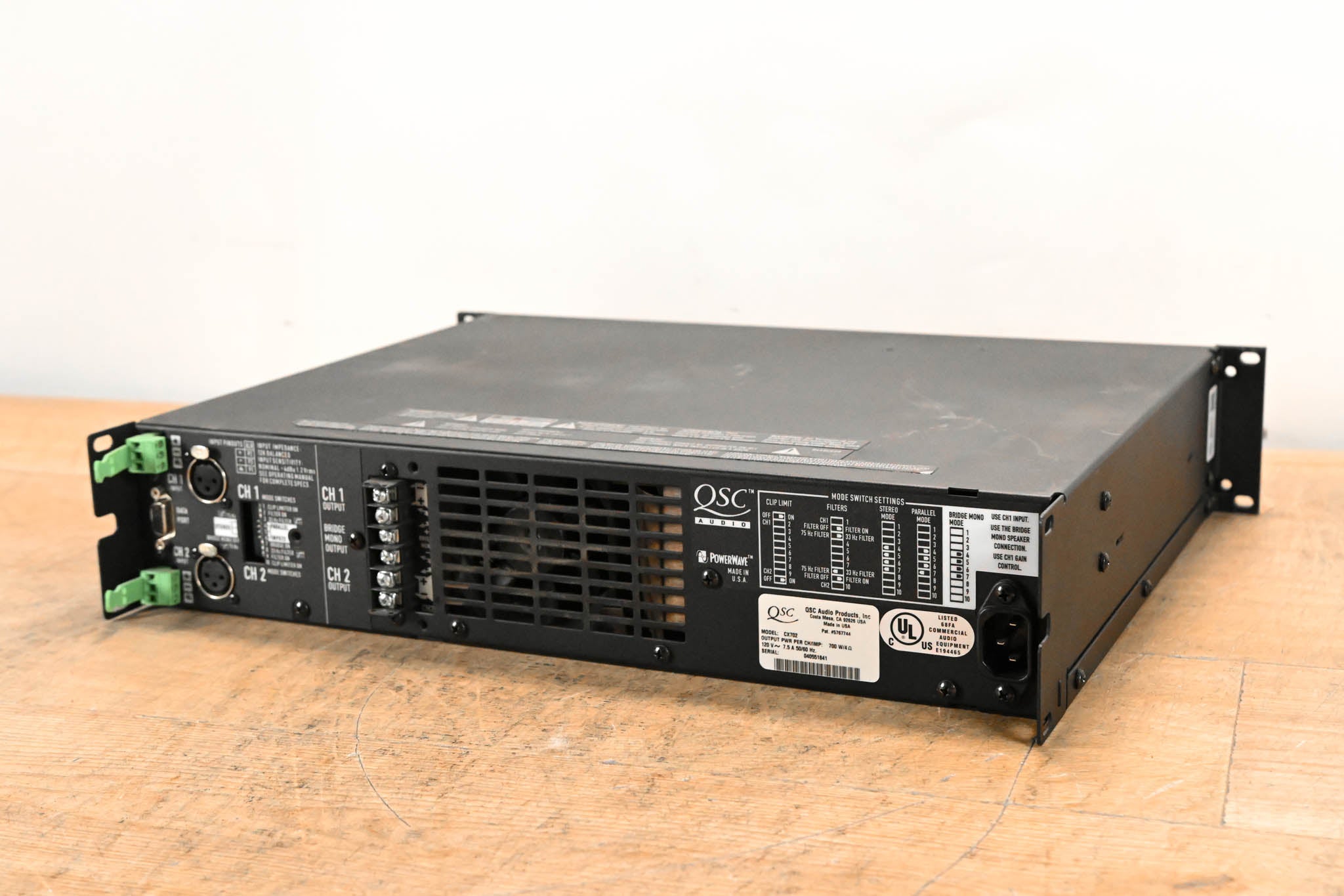 QSC CX702 2-Channel 700W Power Amplifier