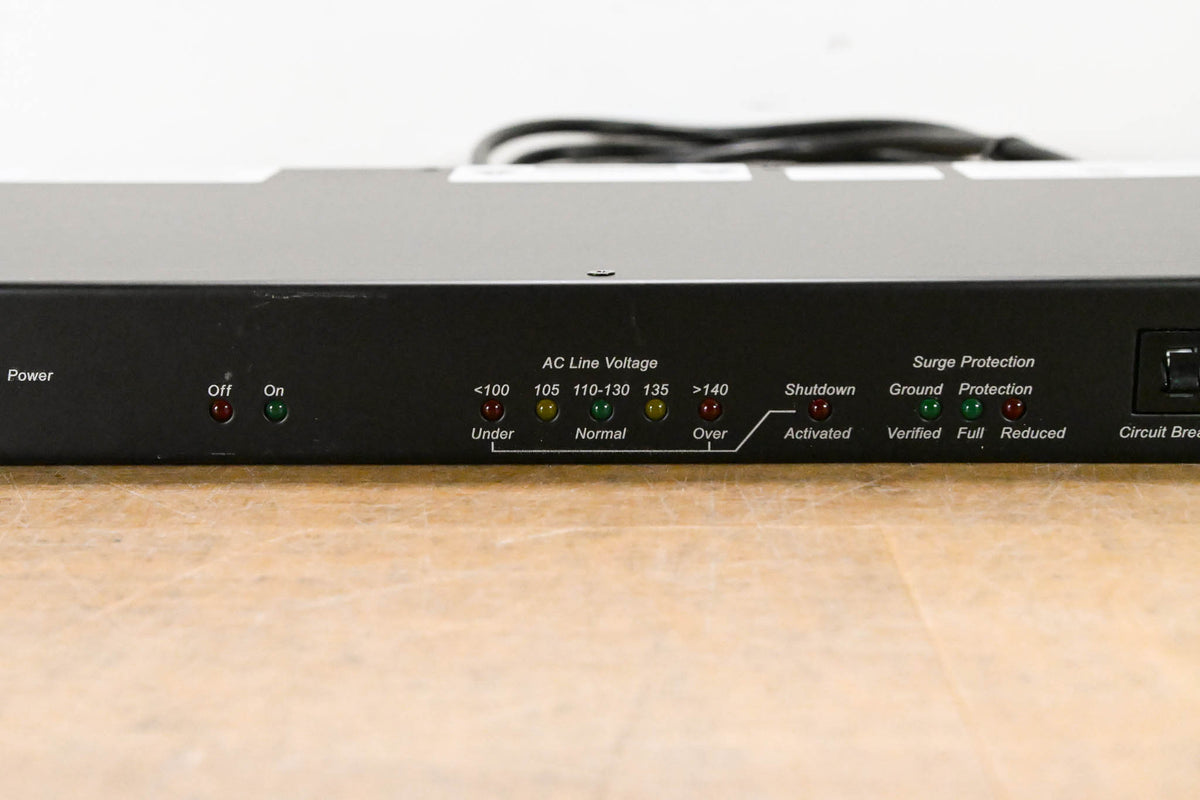 Lowell ACSPR-RPC1-1509 15A 9-Outlet 1RU Power Panel w/ Surge Protection
