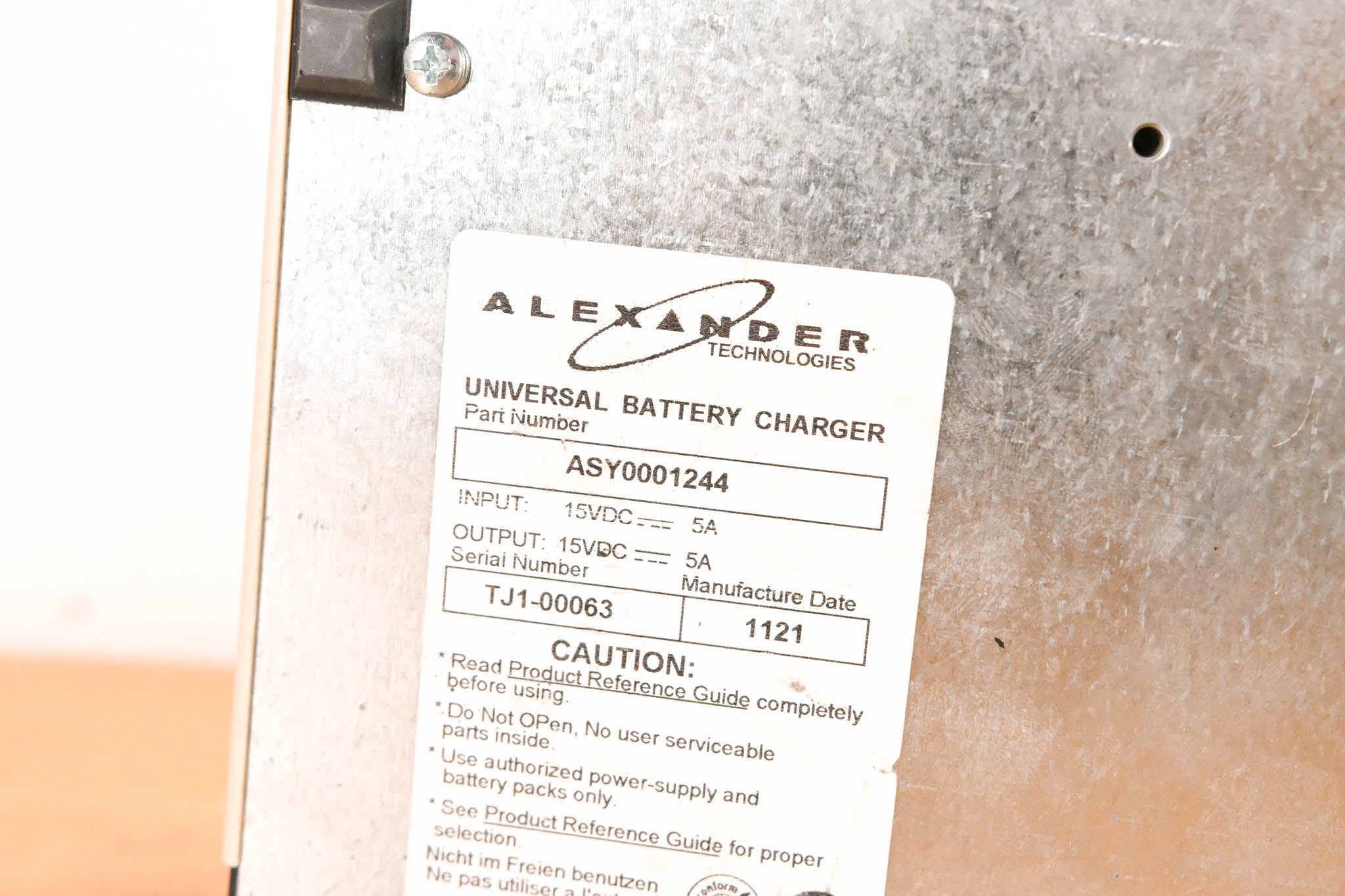 Alexander Technologies UBC3000 4 Slot Universal Battery Charger (NO PSU)