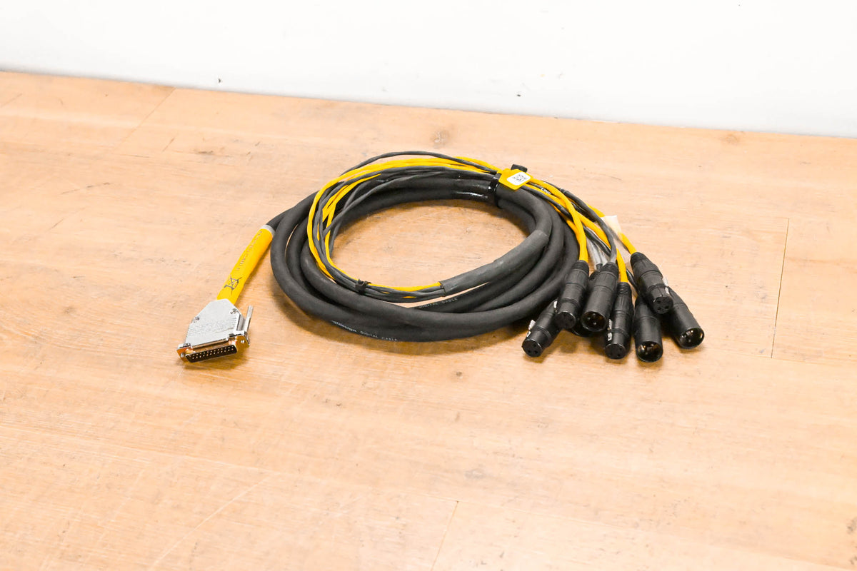 Digidesign DB25 to (4x)XLRM and (4x)XLRF AES/EBU DigiSnake - 10ft