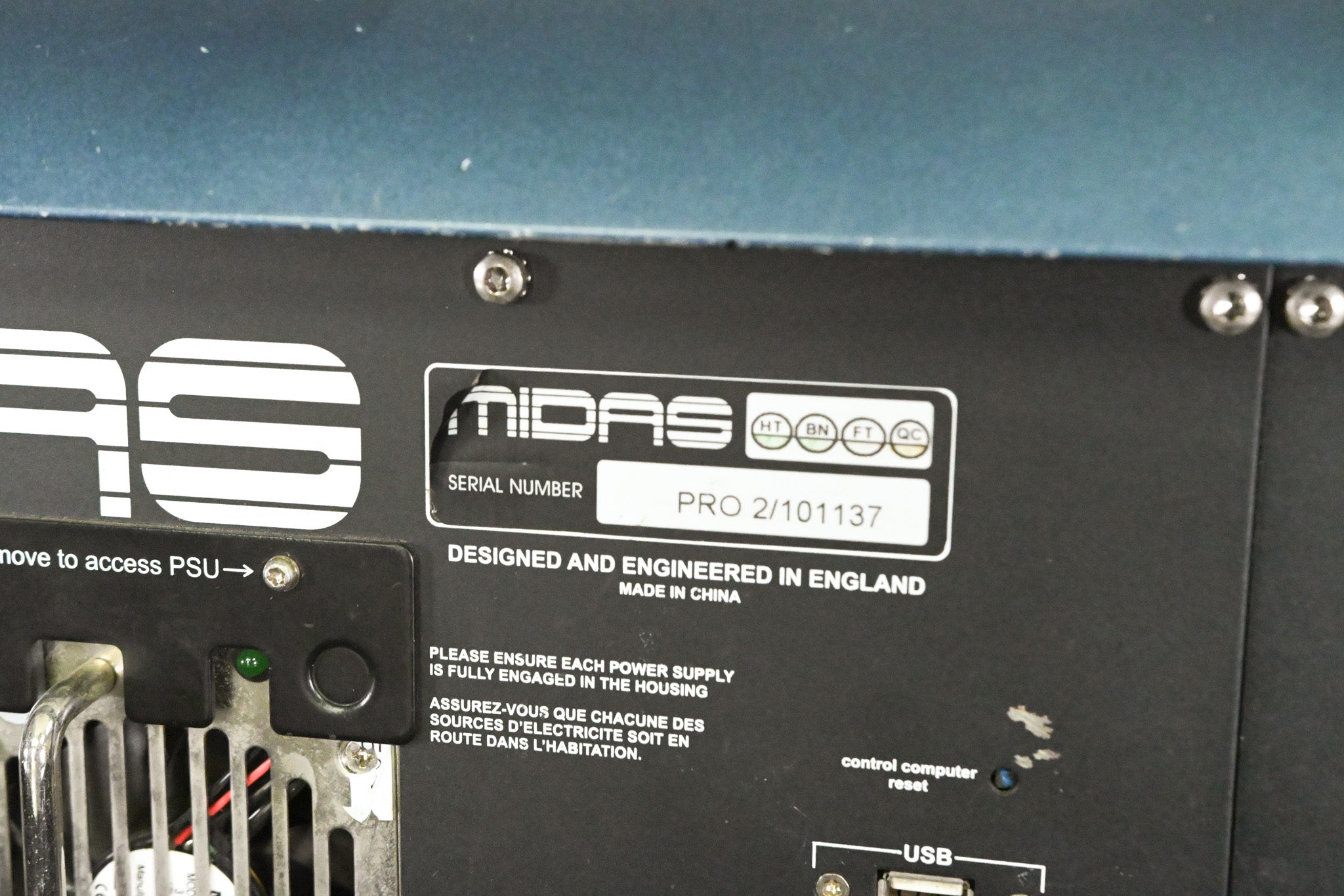 Midas PRO2 Live Digital Audio Mixing Console with Flight Case