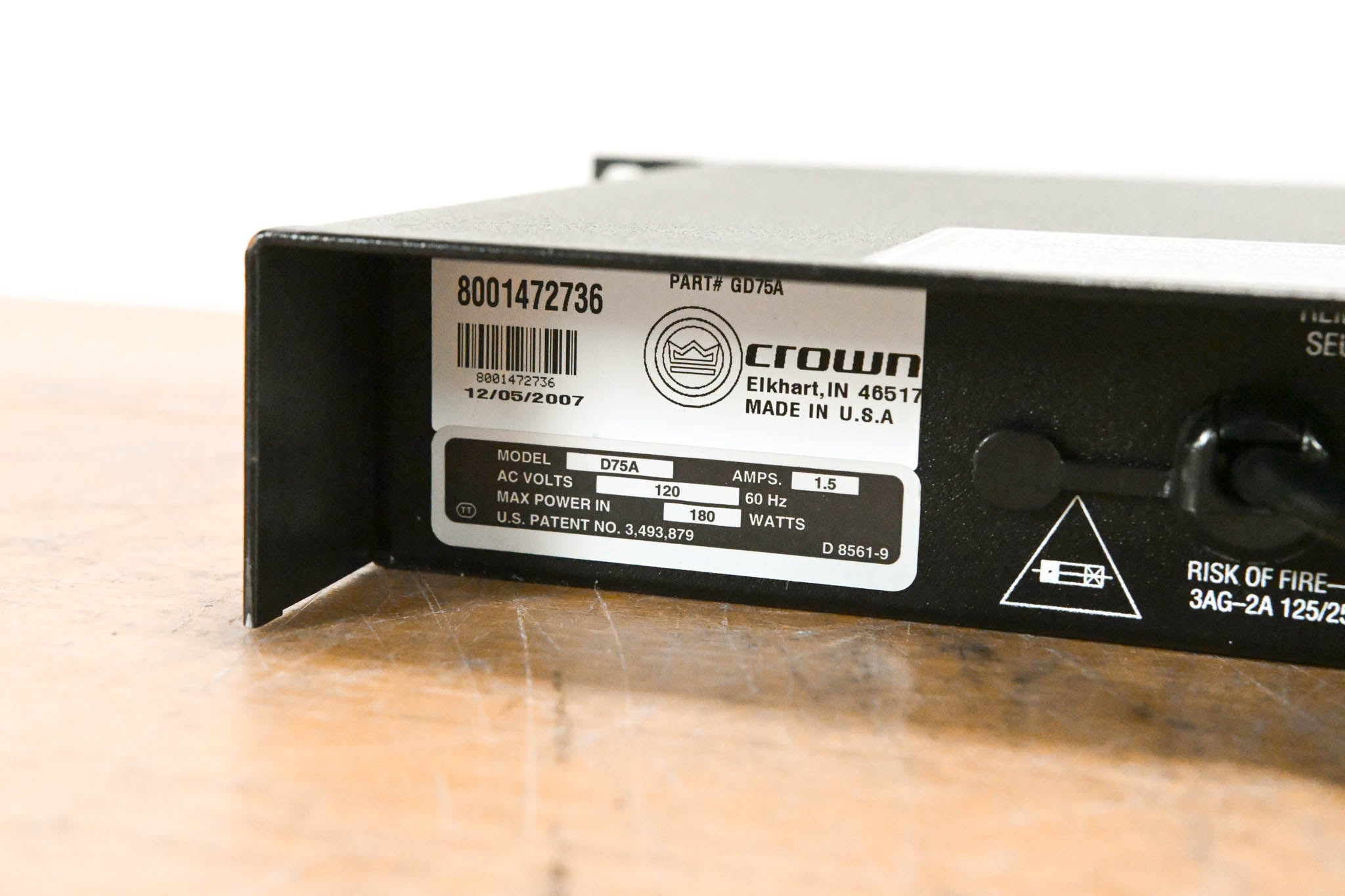 Crown D-75A 2-Channel Power Amplifier