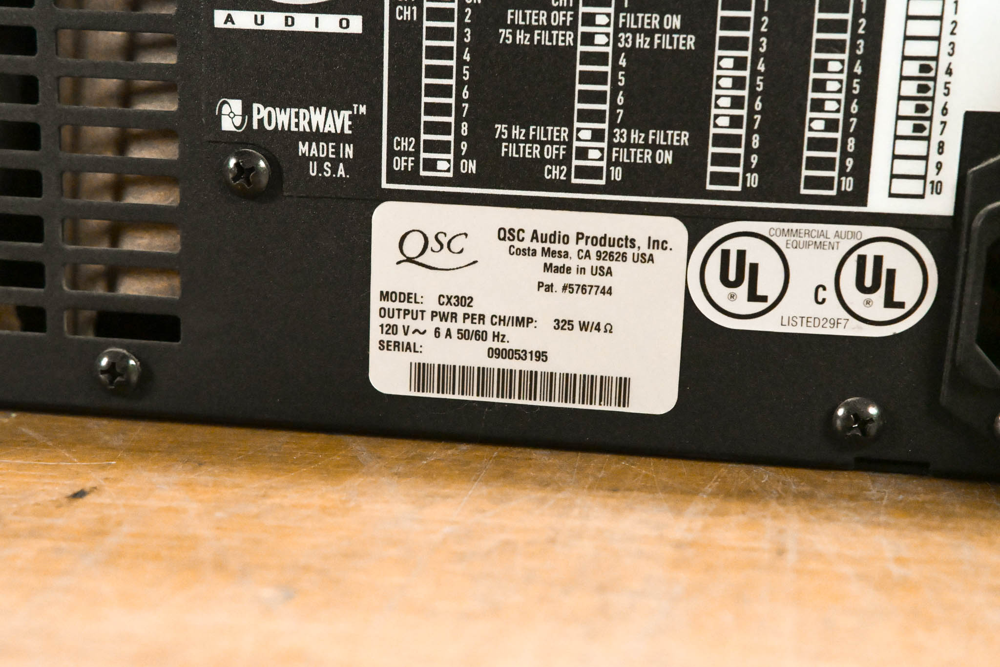 QSC CX302 2-Channel Power Amplifier