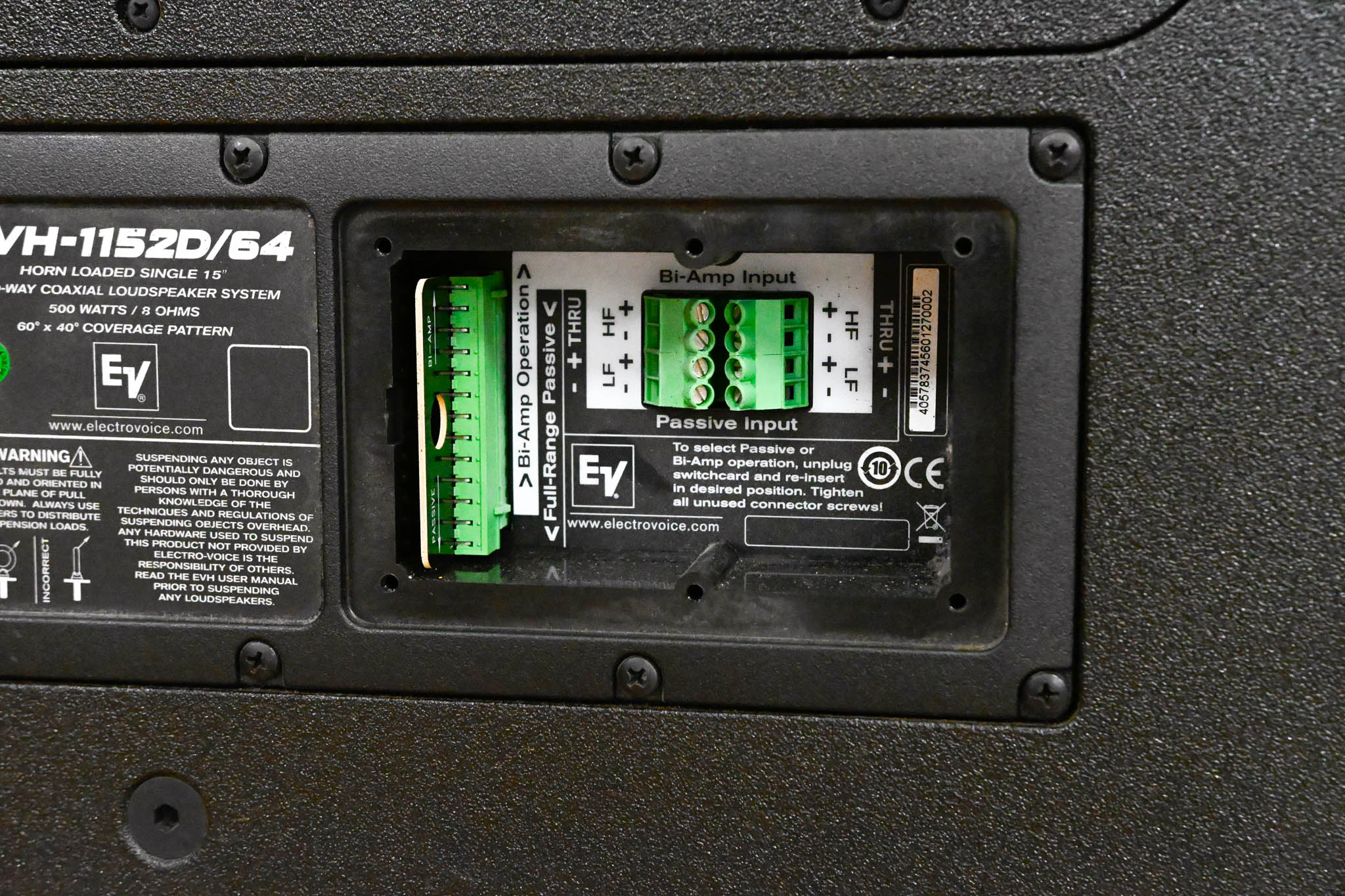 Electro-Voice (EV) EVH-1152D/64 15" 2-Way Passive Loudspeaker (PAIR)
