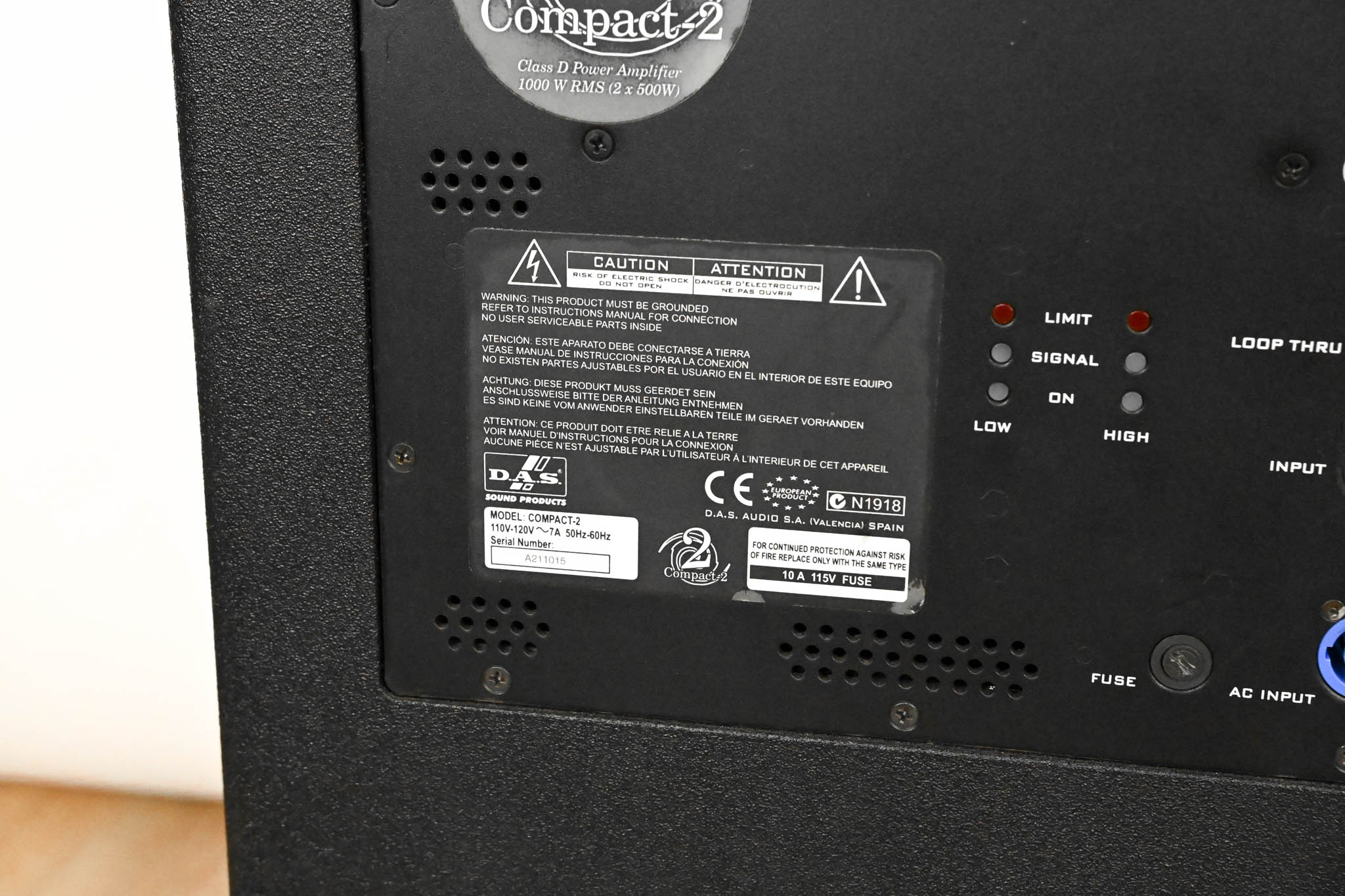 D.A.S. Compact 2 Biamplified 3-Way Loudspeaker System (PAIR)