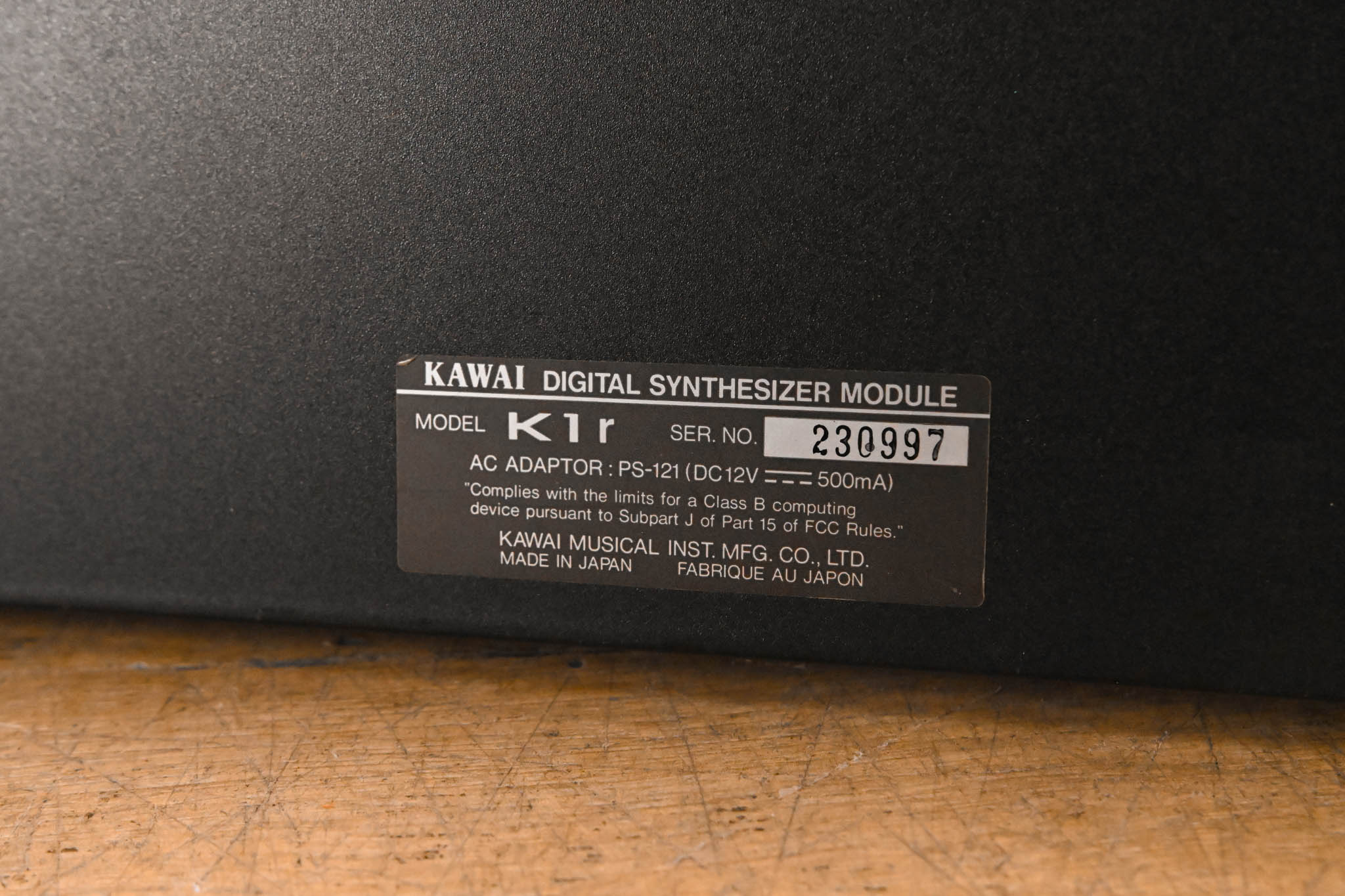Kawai K1r Rackmount Digital Synthesizer Module (NO POWER SUPPLY)