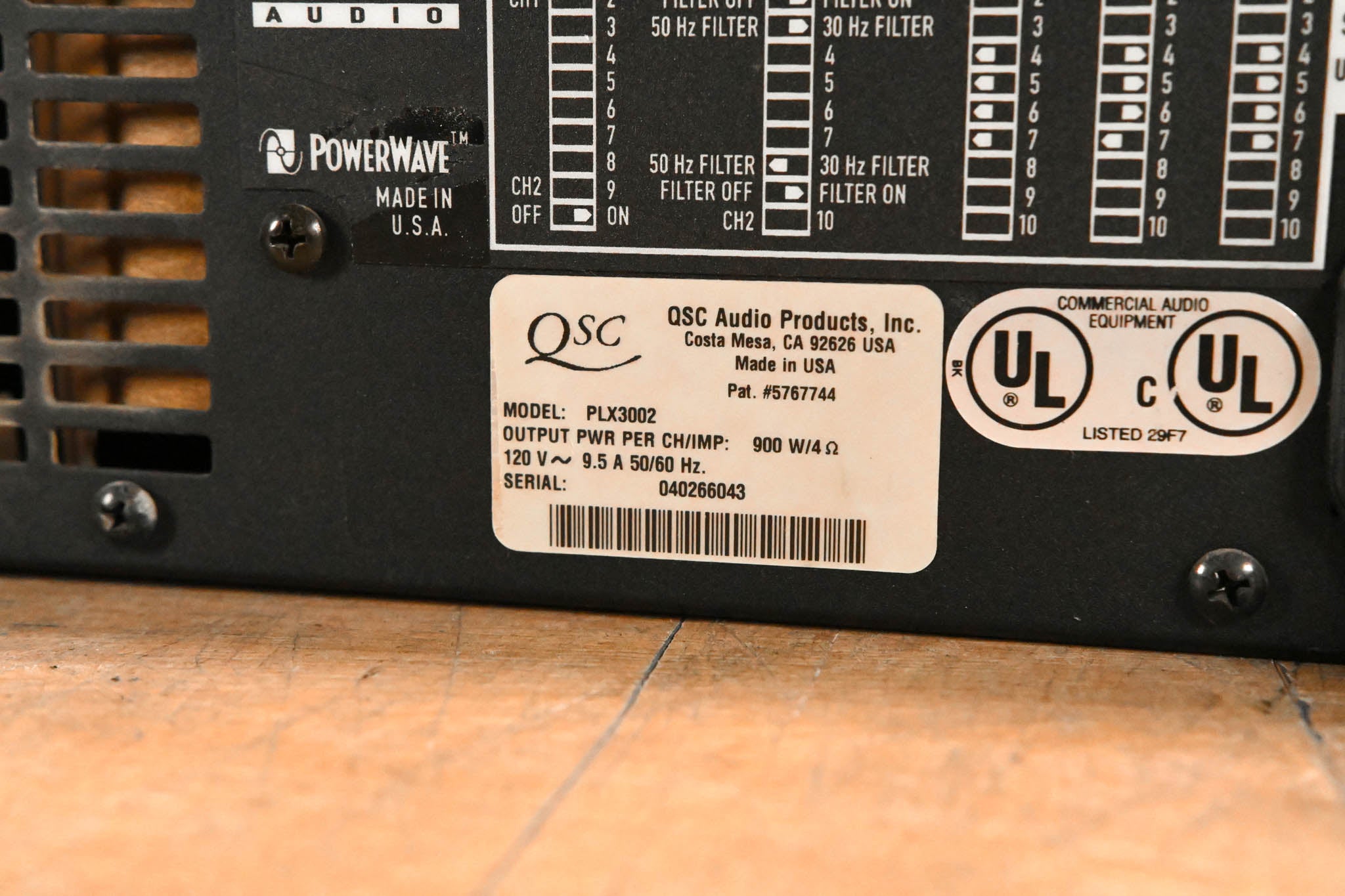 QSC PLX3002 2-Channel Power Amplifier