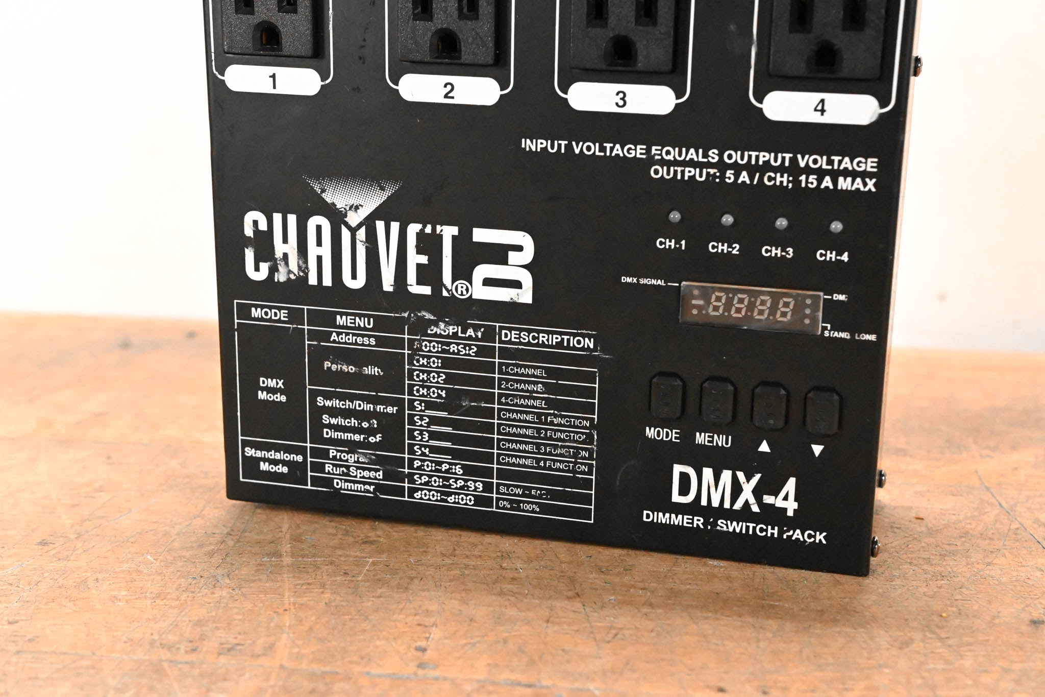 Chauvet DMX-4 4-Channel DMX Dimmer/Relay Pack