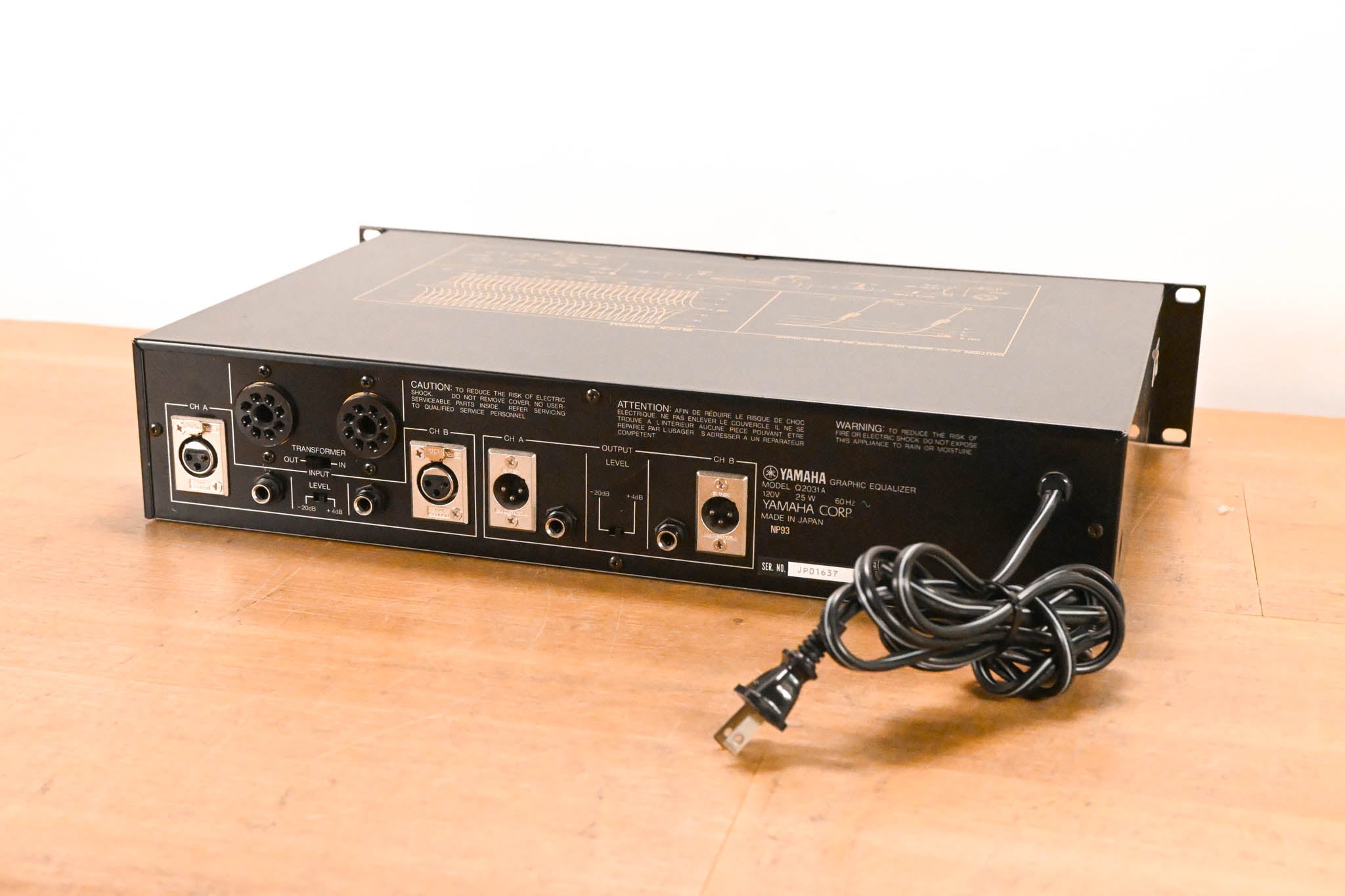 Yamaha Q2031A 2-Channel 31-Band Graphic Equalizer