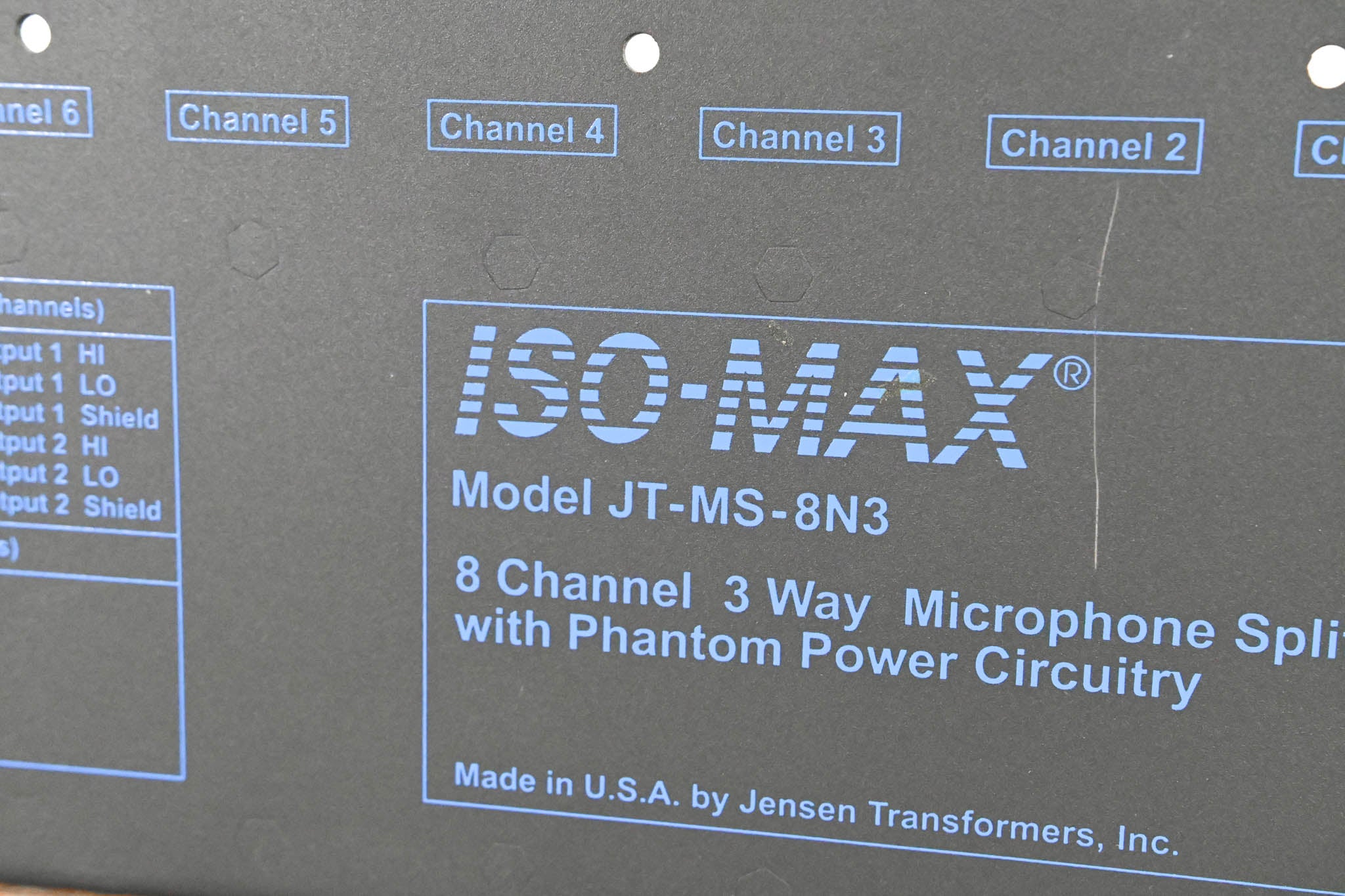 Jensen JT-MS-8N3 8-CH 3-Way Mic Splitter with Phantom Power Circuitry
