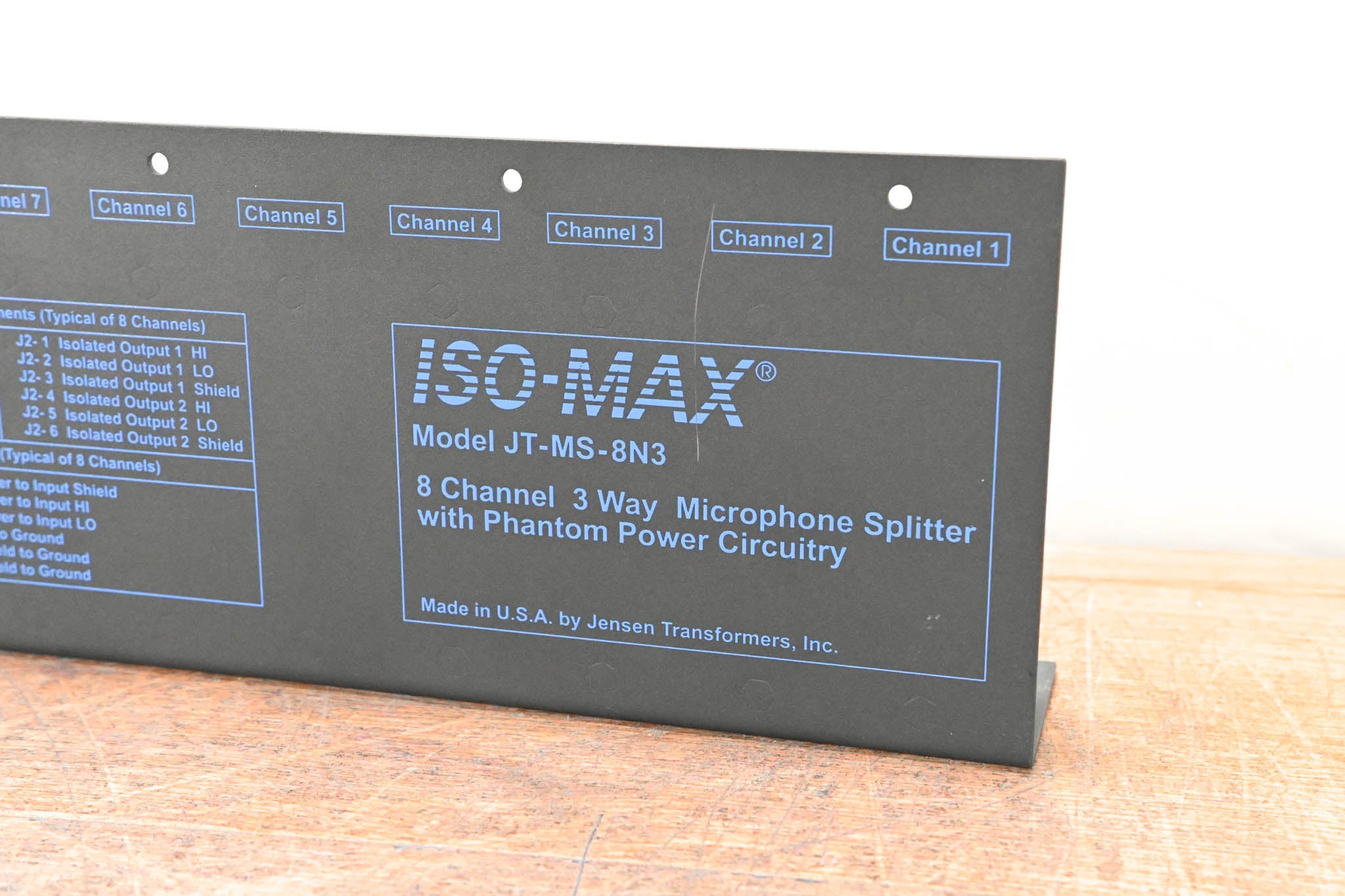 Jensen JT-MS-8N3 8-CH 3-Way Mic Splitter with Phantom Power Circuitry
