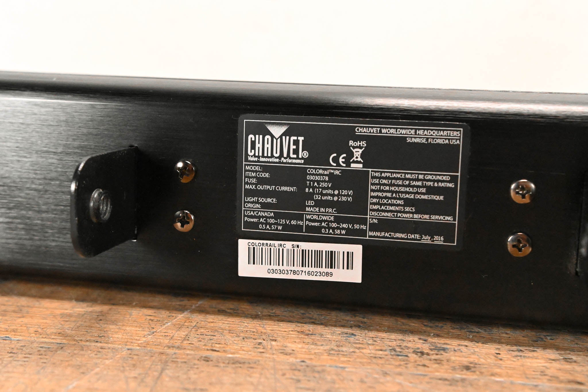 Chauvet COLORrail IRC 320x0.25W RGB LED Strip Light