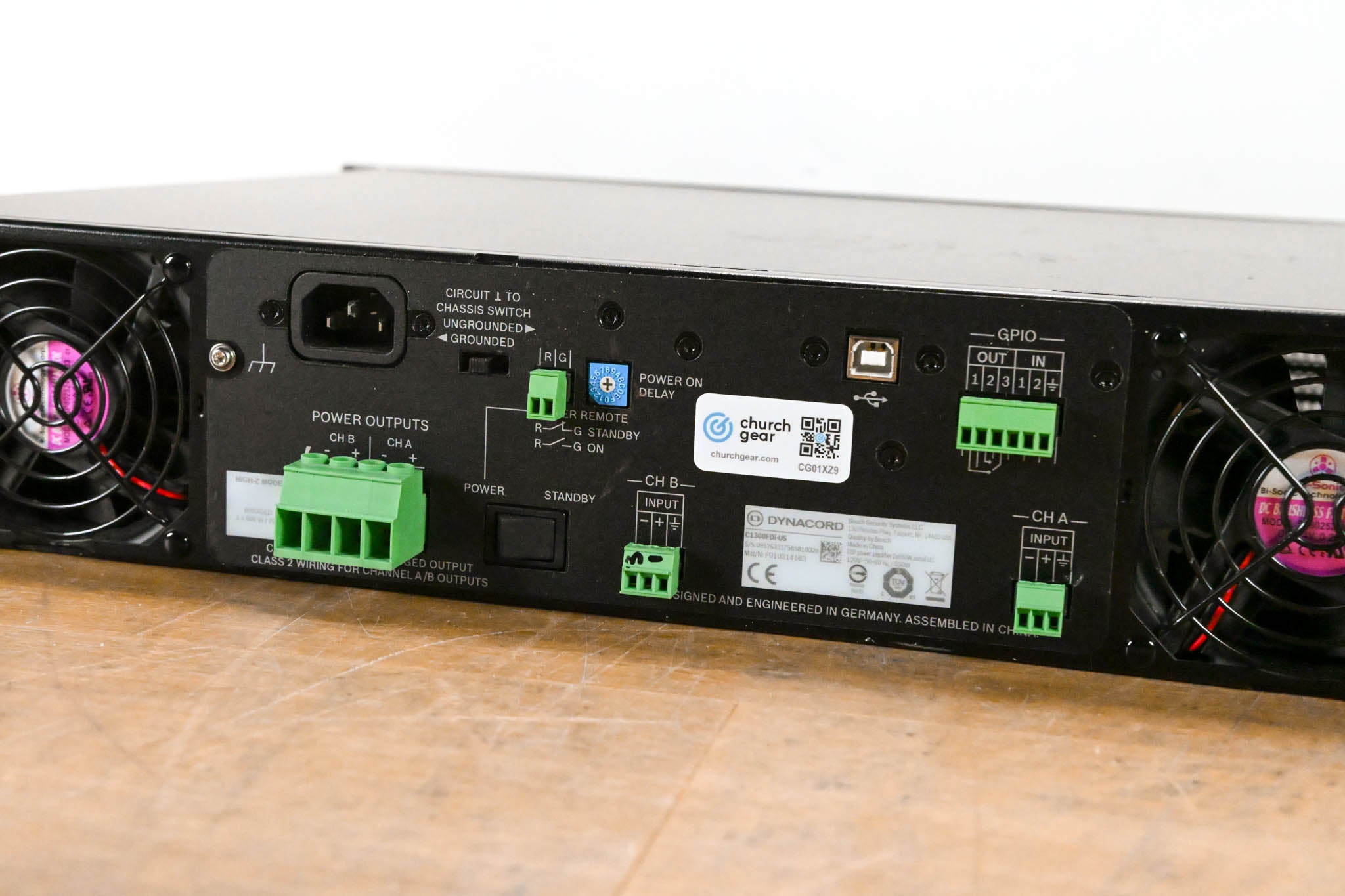 Dynacord C1300FDi 2-Channel 650W Power Amplifier with DSP