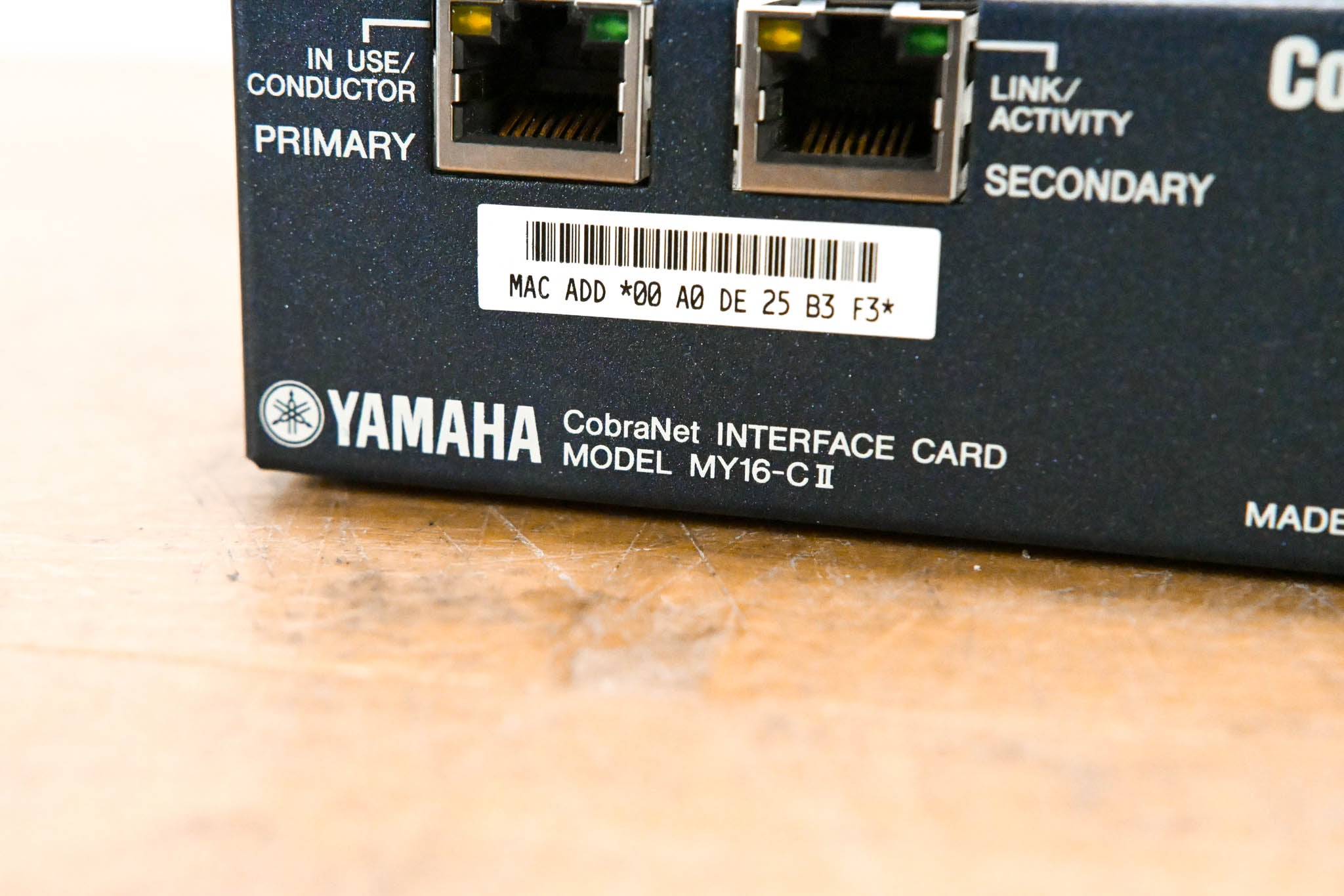 Yamaha MY16-CII CobraNet Network I/O Card