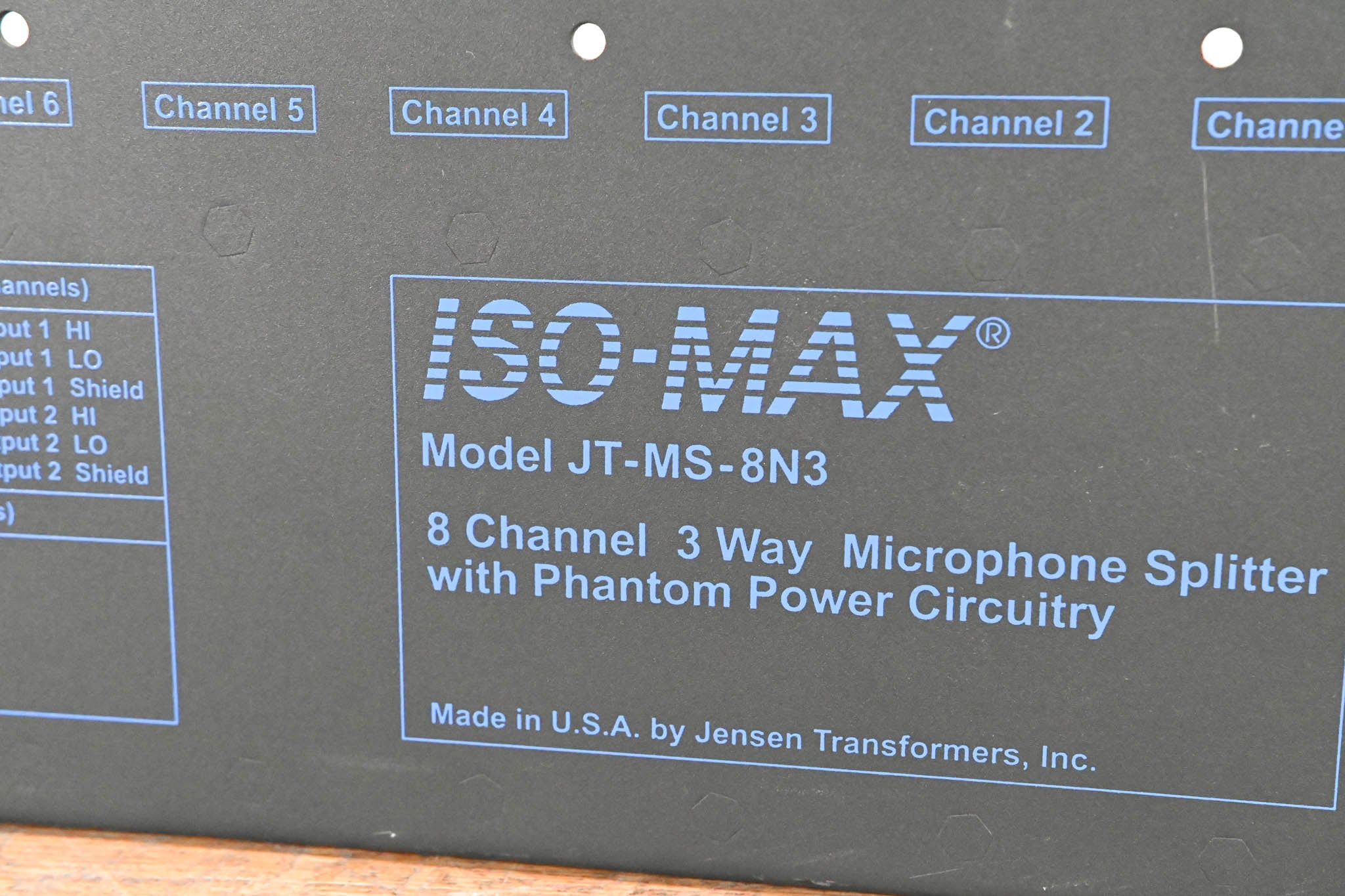 Jensen JT-MS-8N3 8-CH 3-Way Mic Splitter with Phantom Power Circuitry