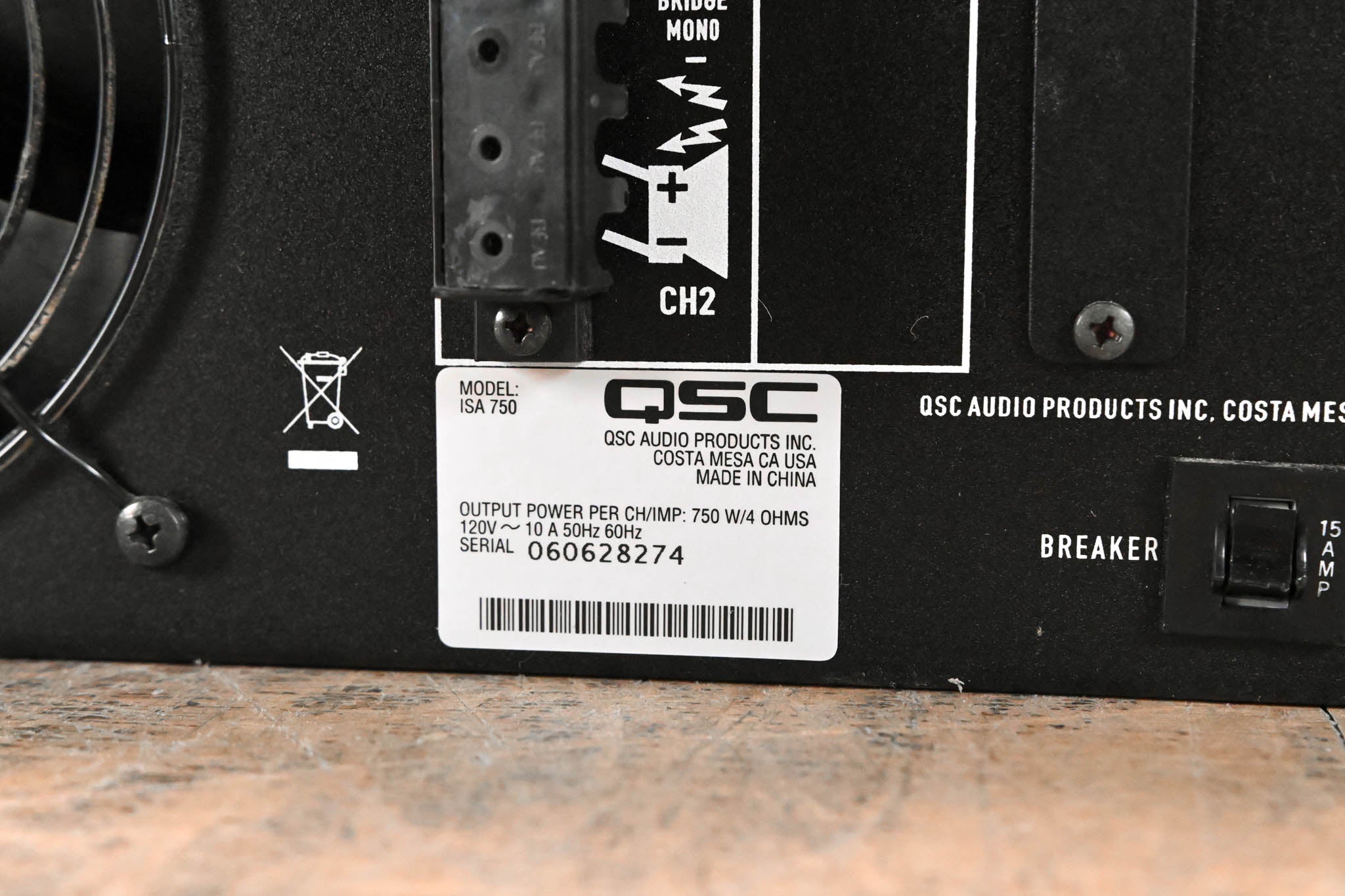 QSC ISA750 2-Channel Power Amplifier