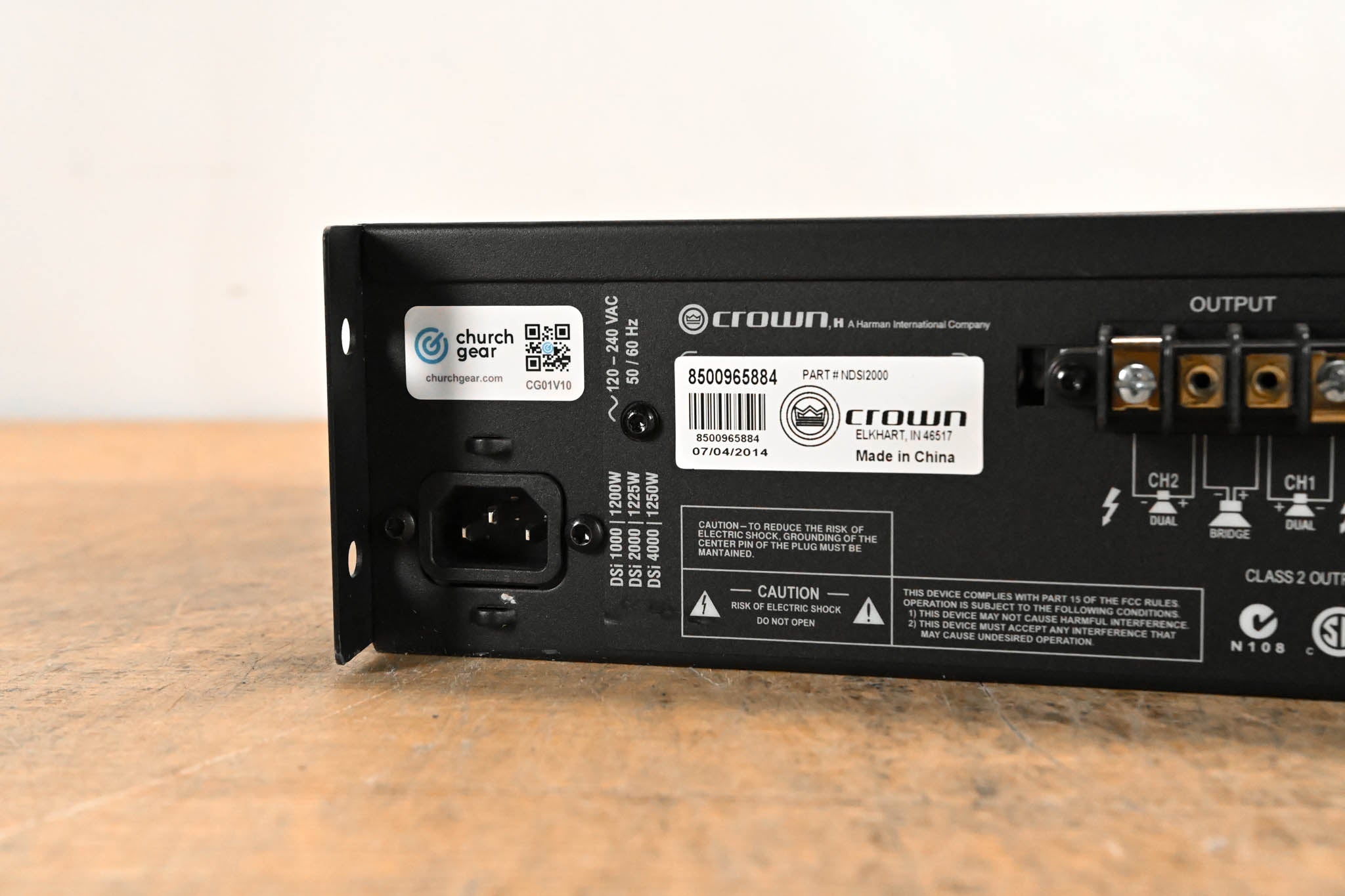 Crown DSi 2000 Two-Channel Power Amplifier