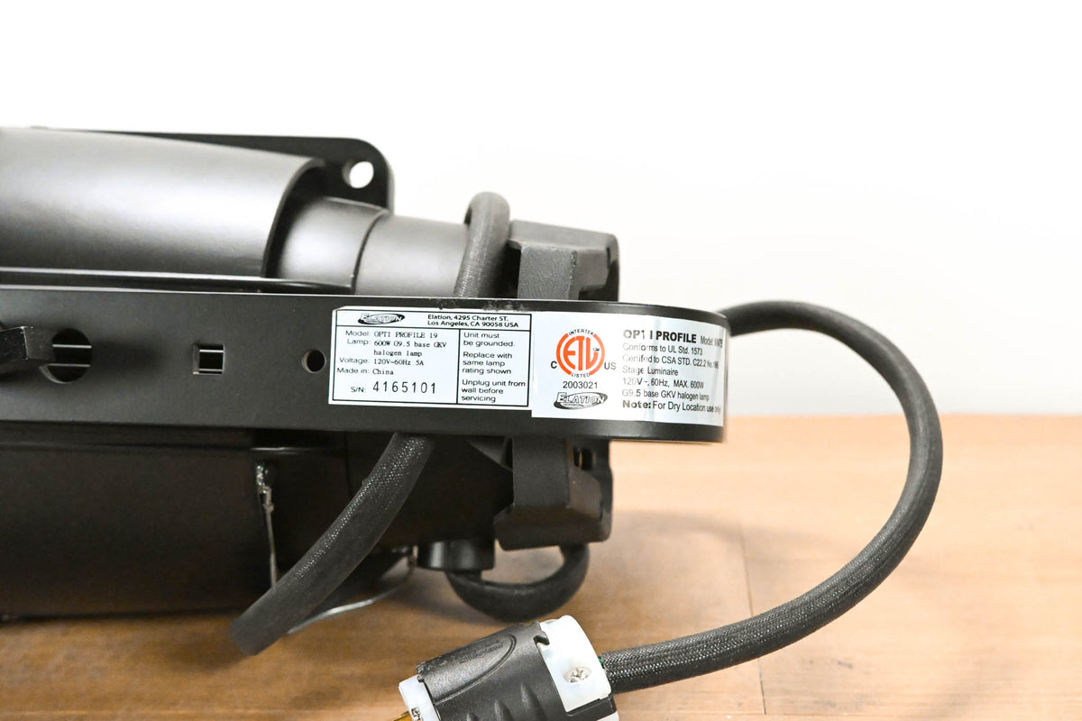 Elation Opti Profile 19 Degree Ellipsoidal Light - Black