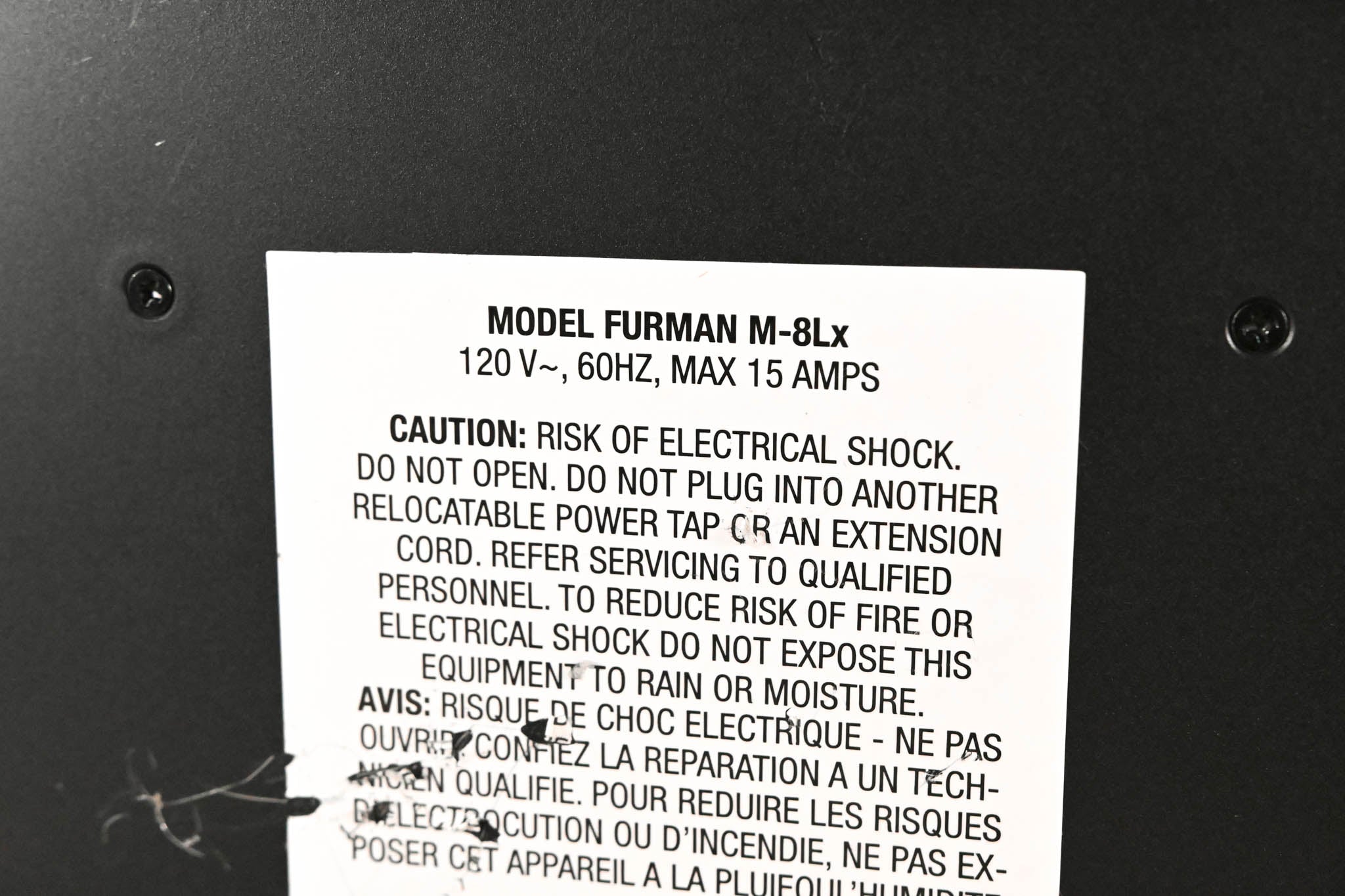 Furman M-8Lx 15A Merit Series Power Conditioner with Lights
