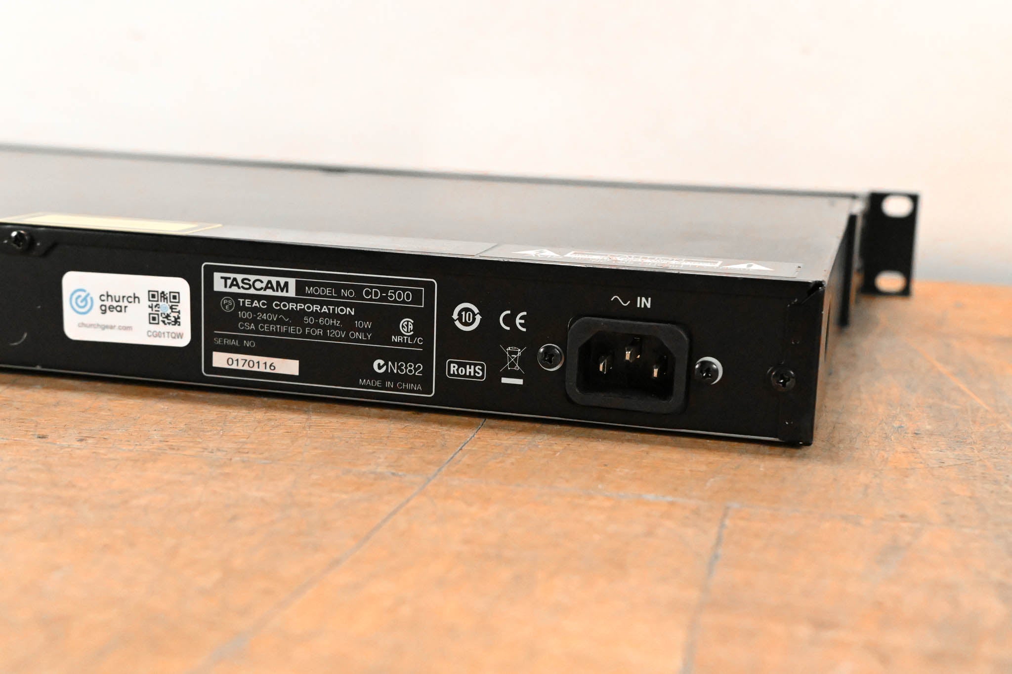 TASCAM CD-500 Rack-Mountable CD Player