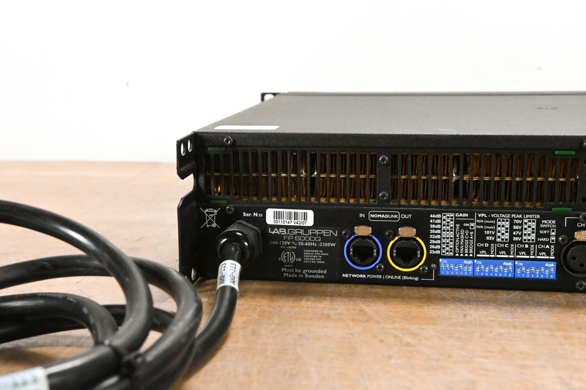 Lab Gruppen FP6000Q 6000W Four-Channel Power Amplifier