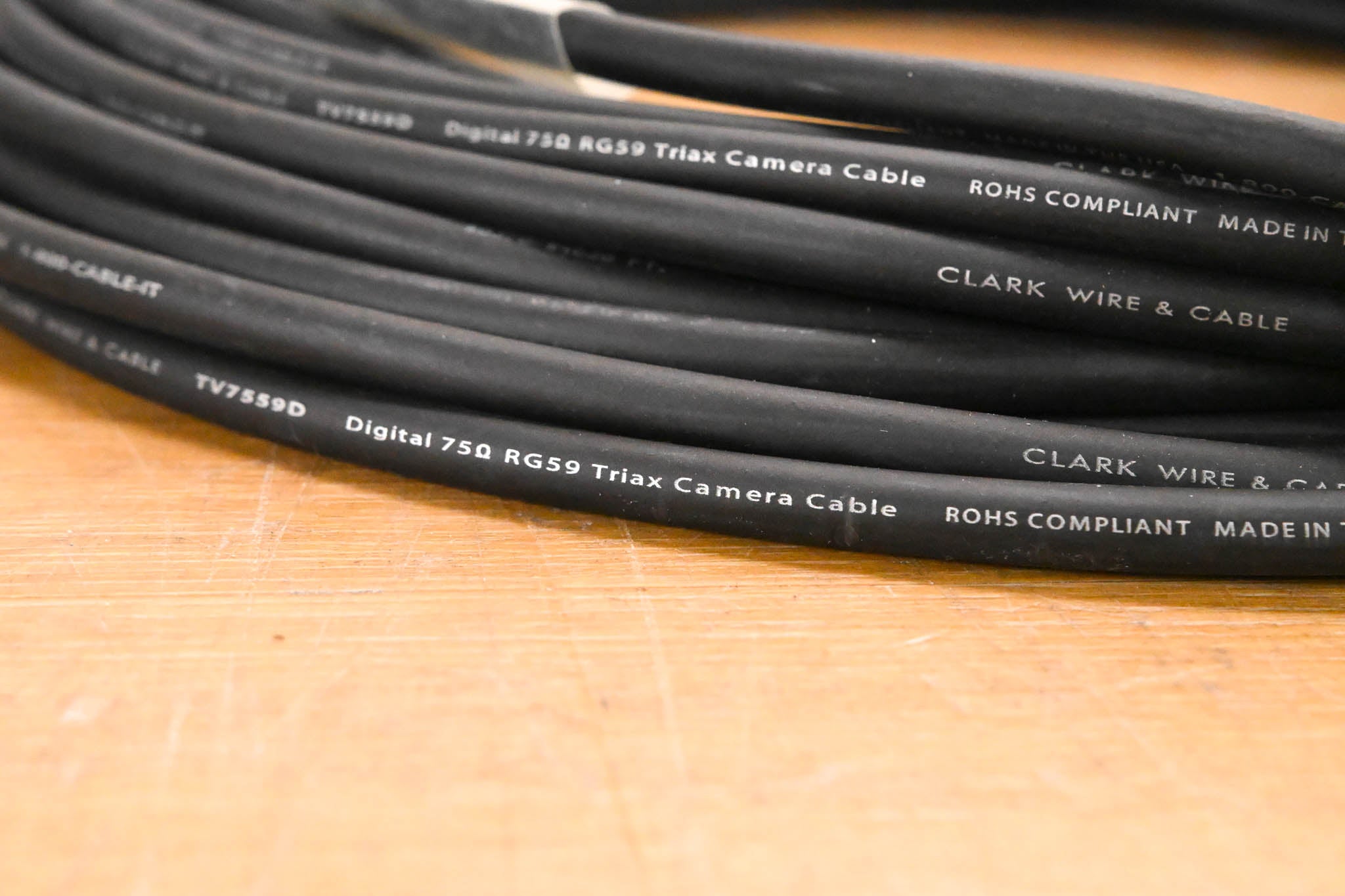 Clark Wire & Cable TV7559D RG59 Triax Broadcast Camera Cable - 75'