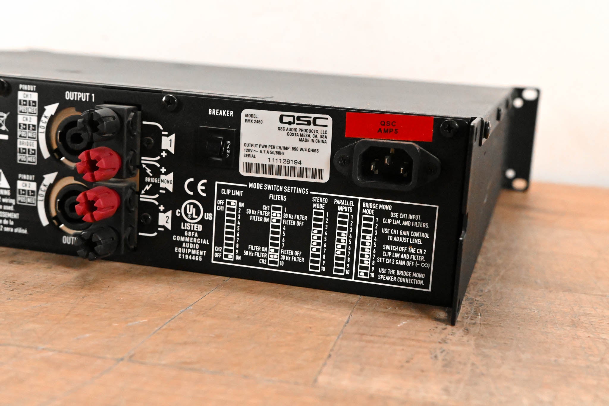 QSC RMX2450 2-Channel Power Amplifier
