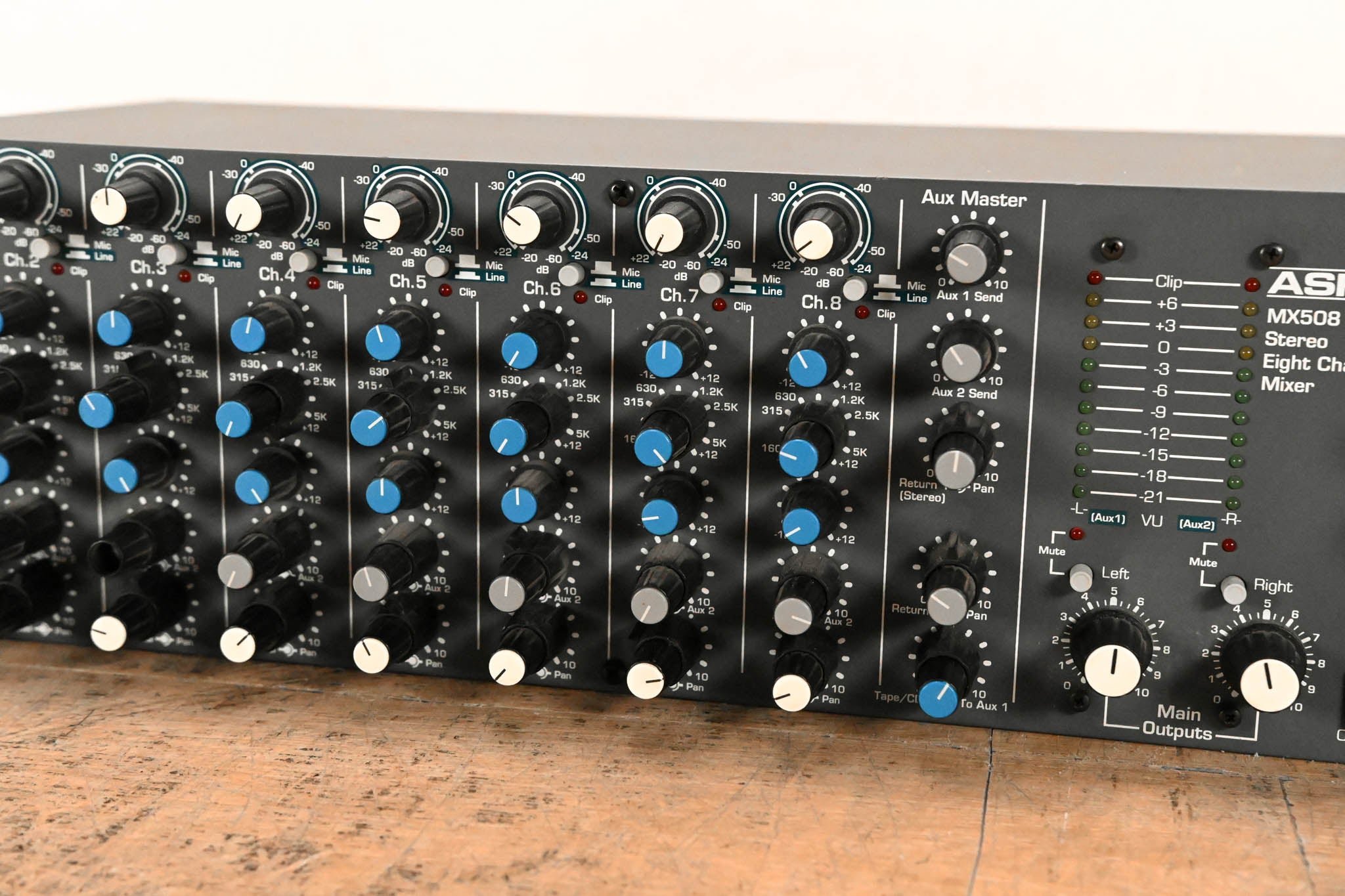 Ashly MX-508 8-Input Stereo Rack-Mountable Mic/Line Mixer