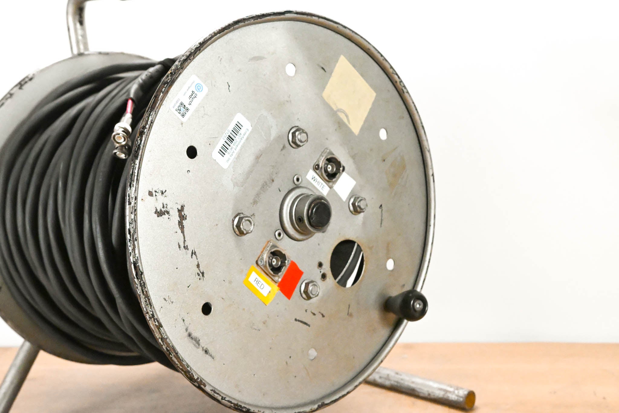 Unbranded 2-Channel SDI Video Cable on Metal Reel w/ BNC Panel - 250'