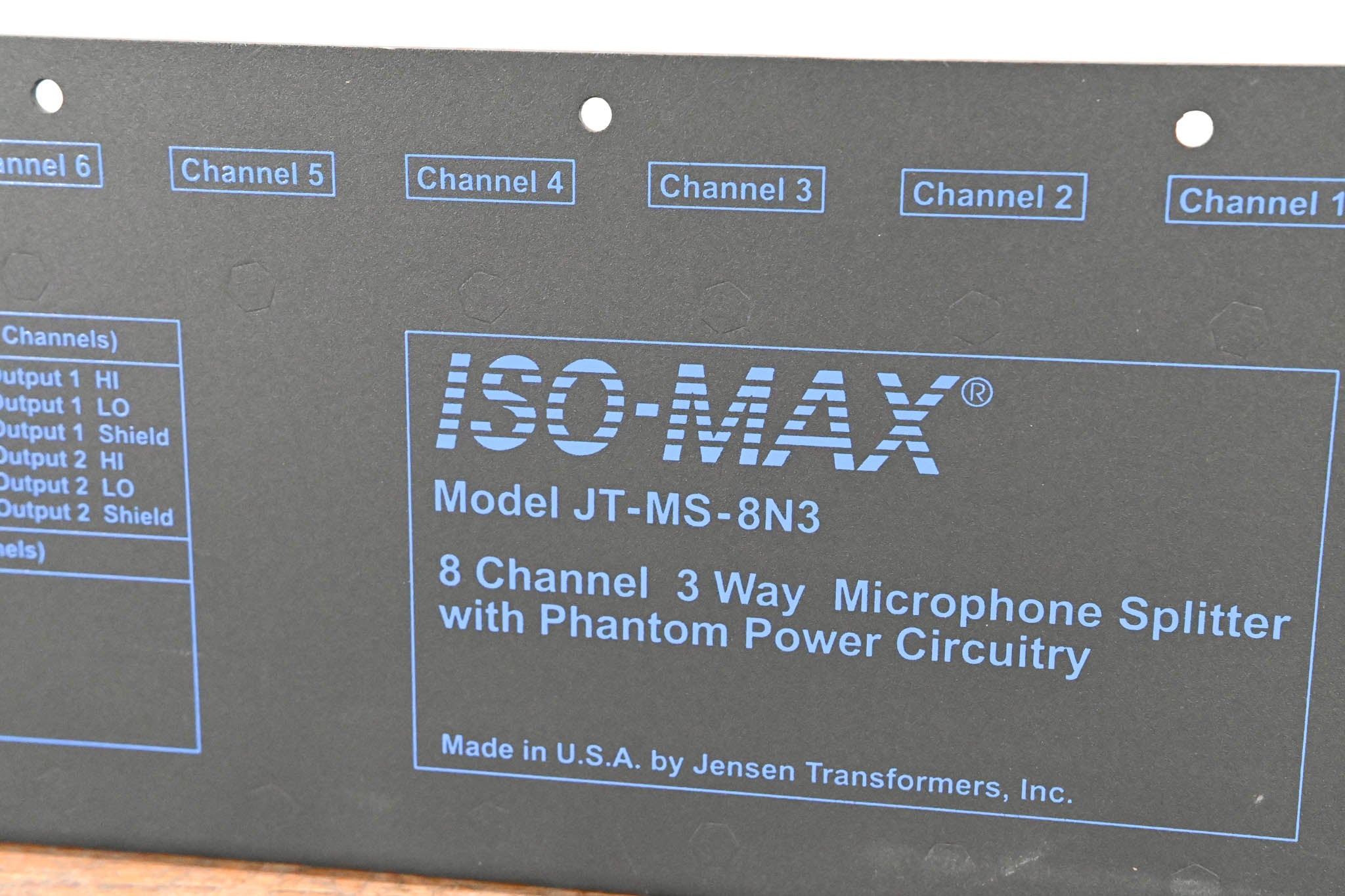 Jensen JT-MS-8N3 8-CH 3-Way Mic Splitter with Phantom Power Circuitry
