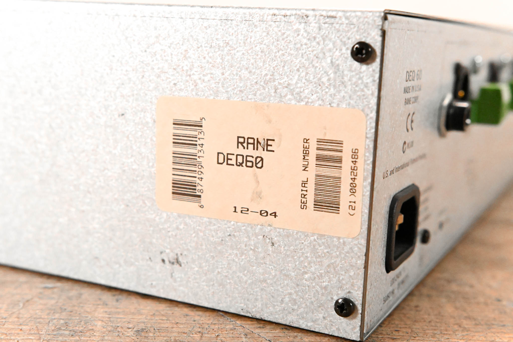 Rane DEQ 60 Dual Channel 30 Band Graphic Equalizer