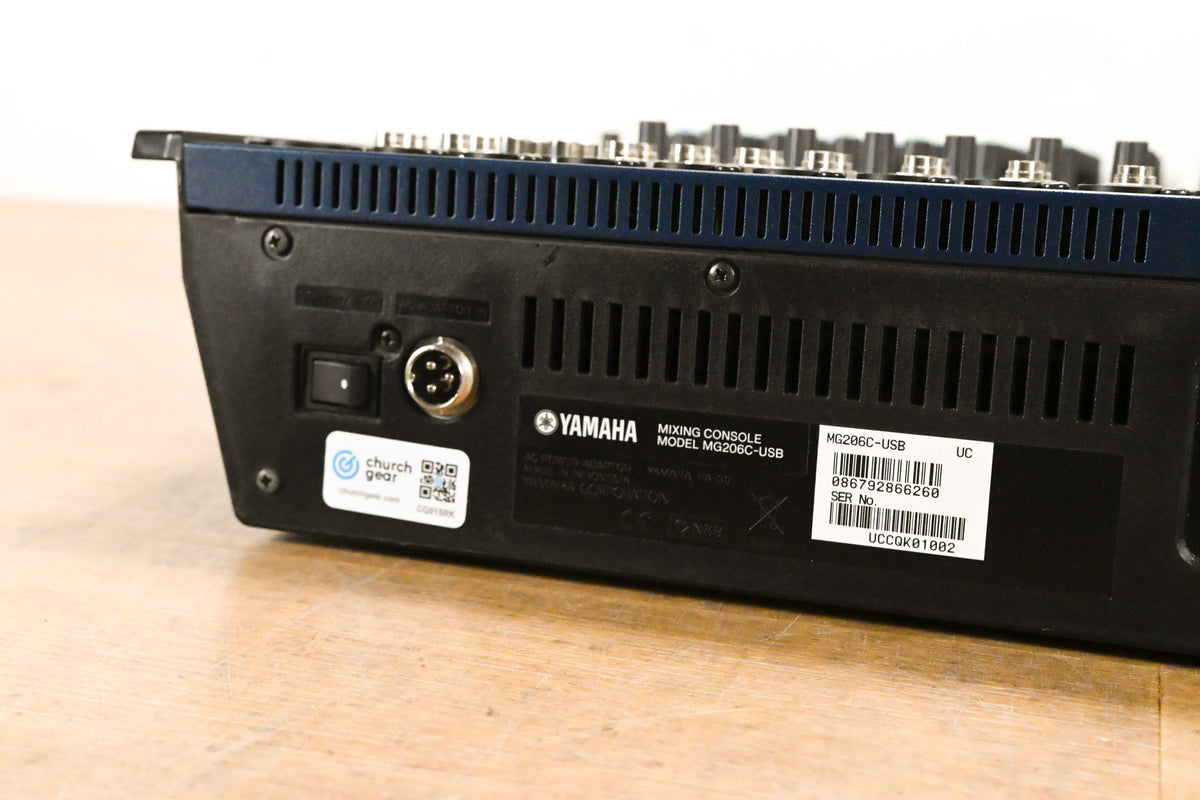 Yamaha MG206C-USB 20-Channel 6-Bus Mixer w/ USB Connectivity (NO PSU)