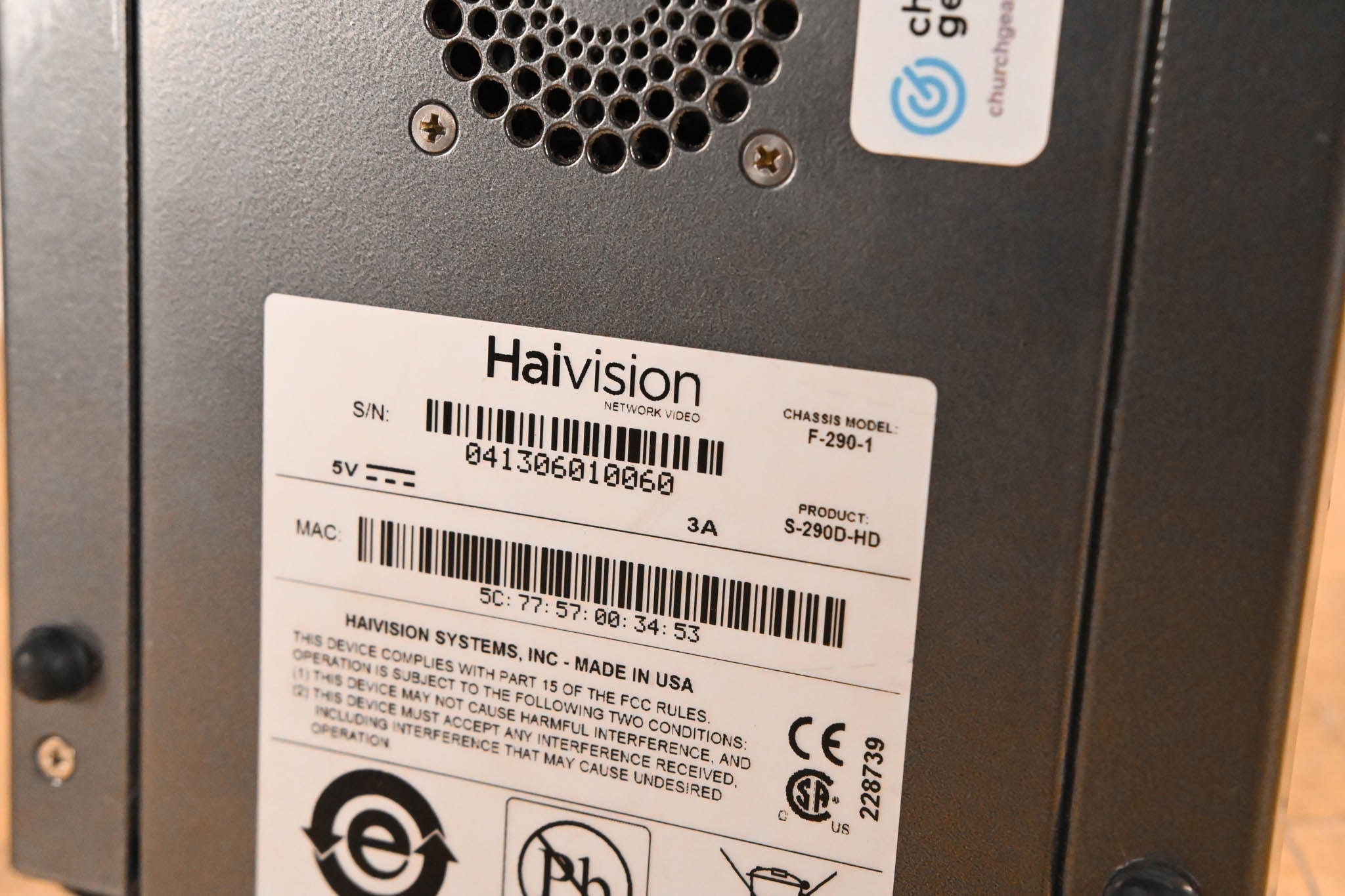 HaiVision S-290D-HD Makito Decoder Appliance (NO POWER SUPPLY)