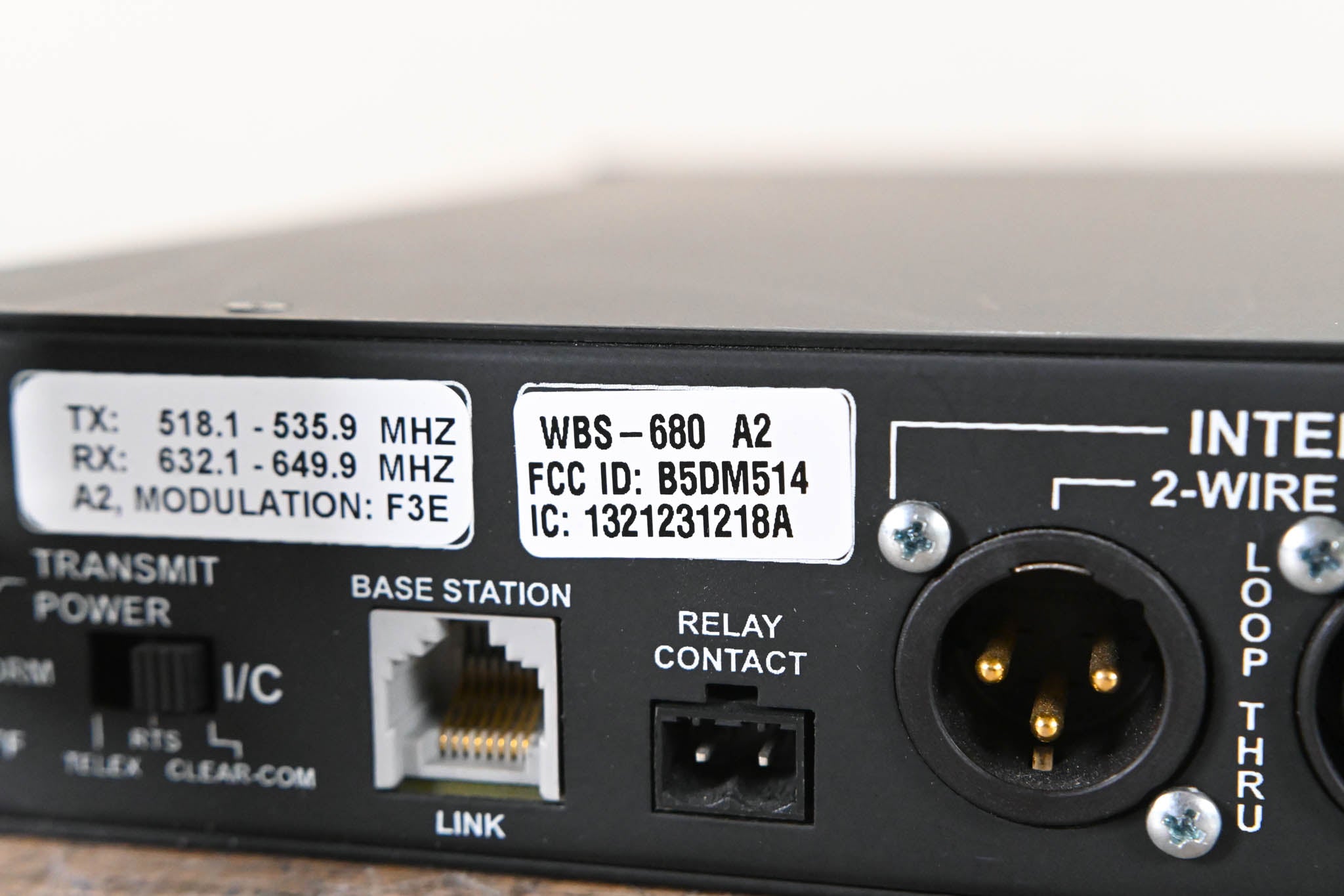 Clear-Com WBS-680 Two-channel UHF Wireless Base Station - A2 Band